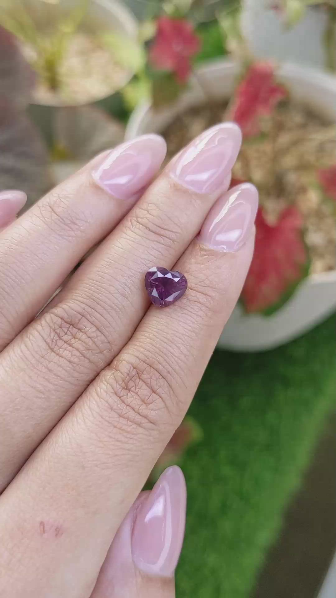 2.19 Ct. Purplish Pink Spinel from Ceylon (Sri Lanka) Size Video