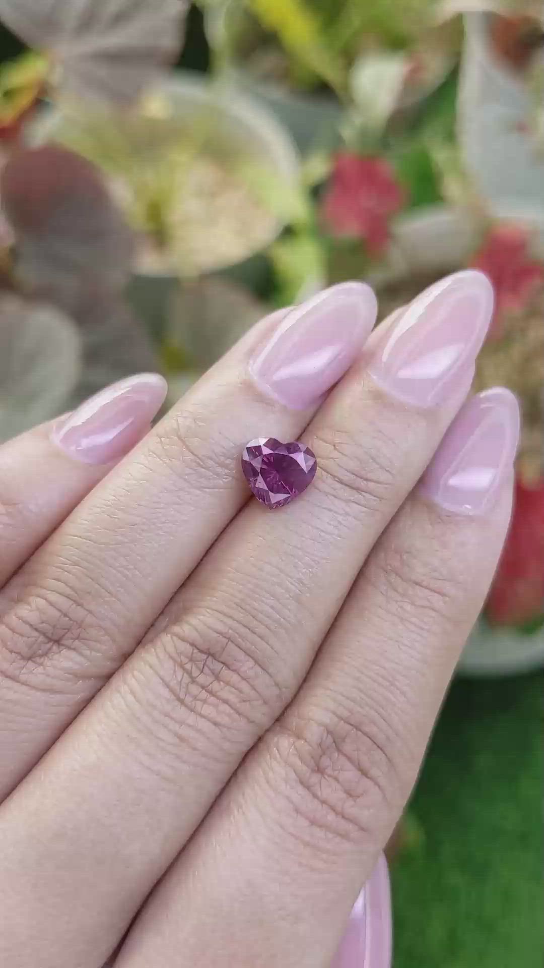 2.19 Ct. Purplish Pink Spinel from Ceylon (Sri Lanka) Size Video