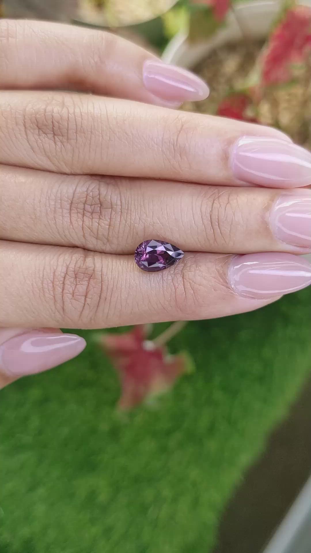 2.28 Ct. Pinkish Purple Spinel from Ceylon (Sri Lanka) Size Video