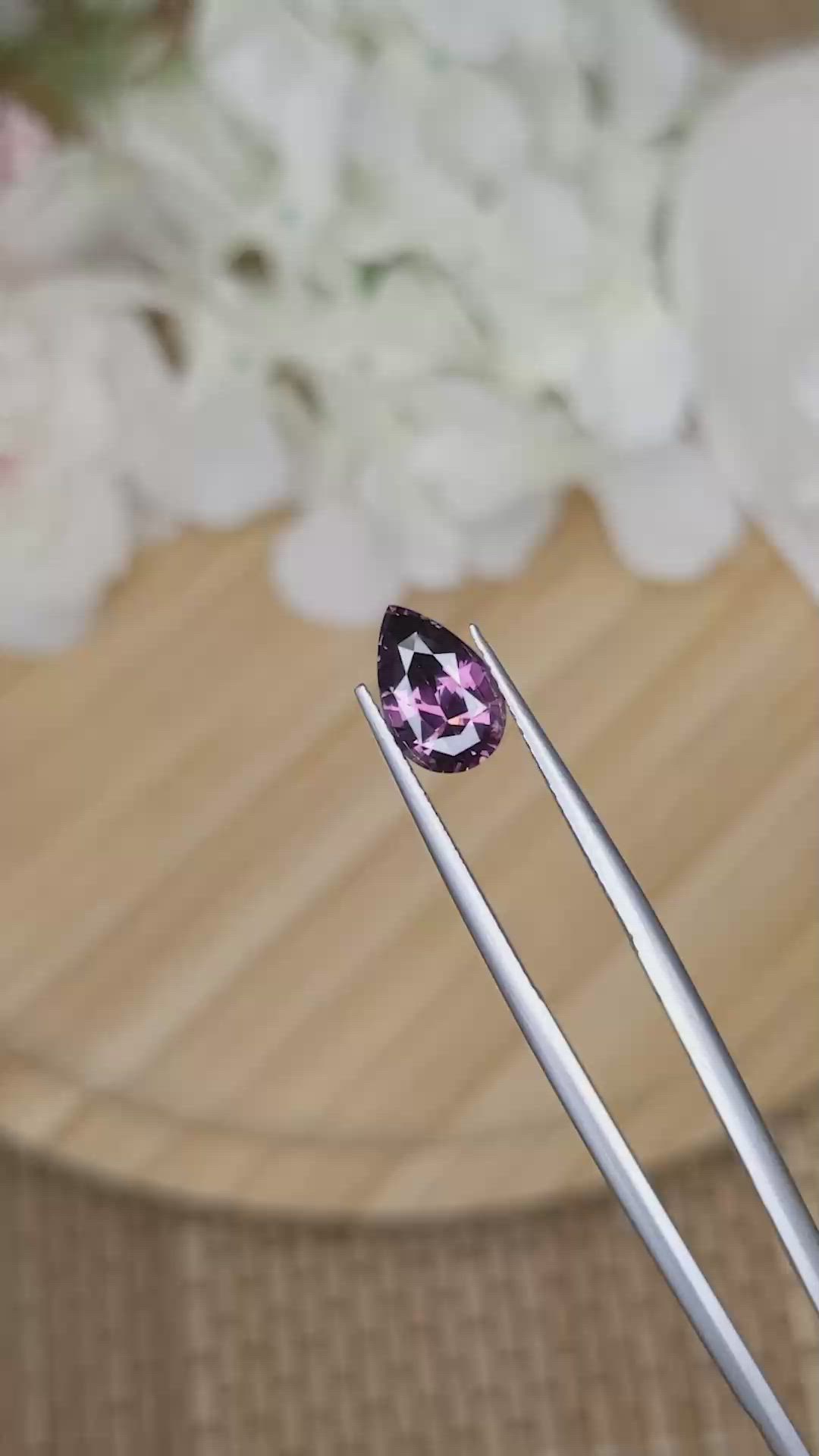2.28 Ct. Pinkish Purple Spinel from Ceylon (Sri Lanka) Size Video