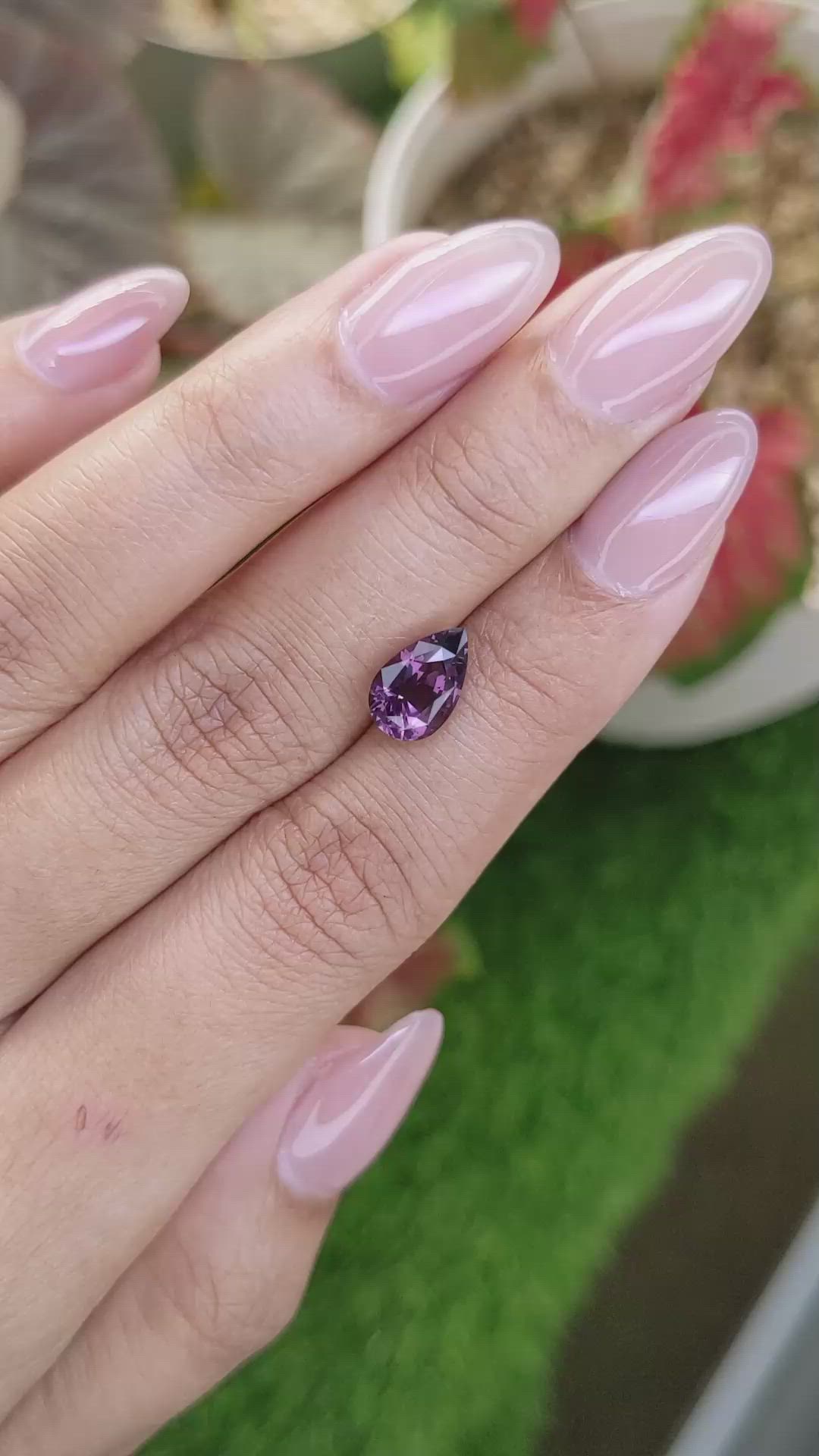 2.28 Ct. Pinkish Purple Spinel from Ceylon (Sri Lanka) Size Video