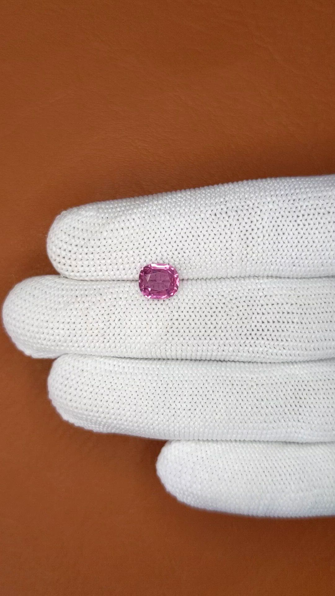 1.51 Ct. Purplish Pink Spinel from Ceylon (Sri Lanka) Size Video