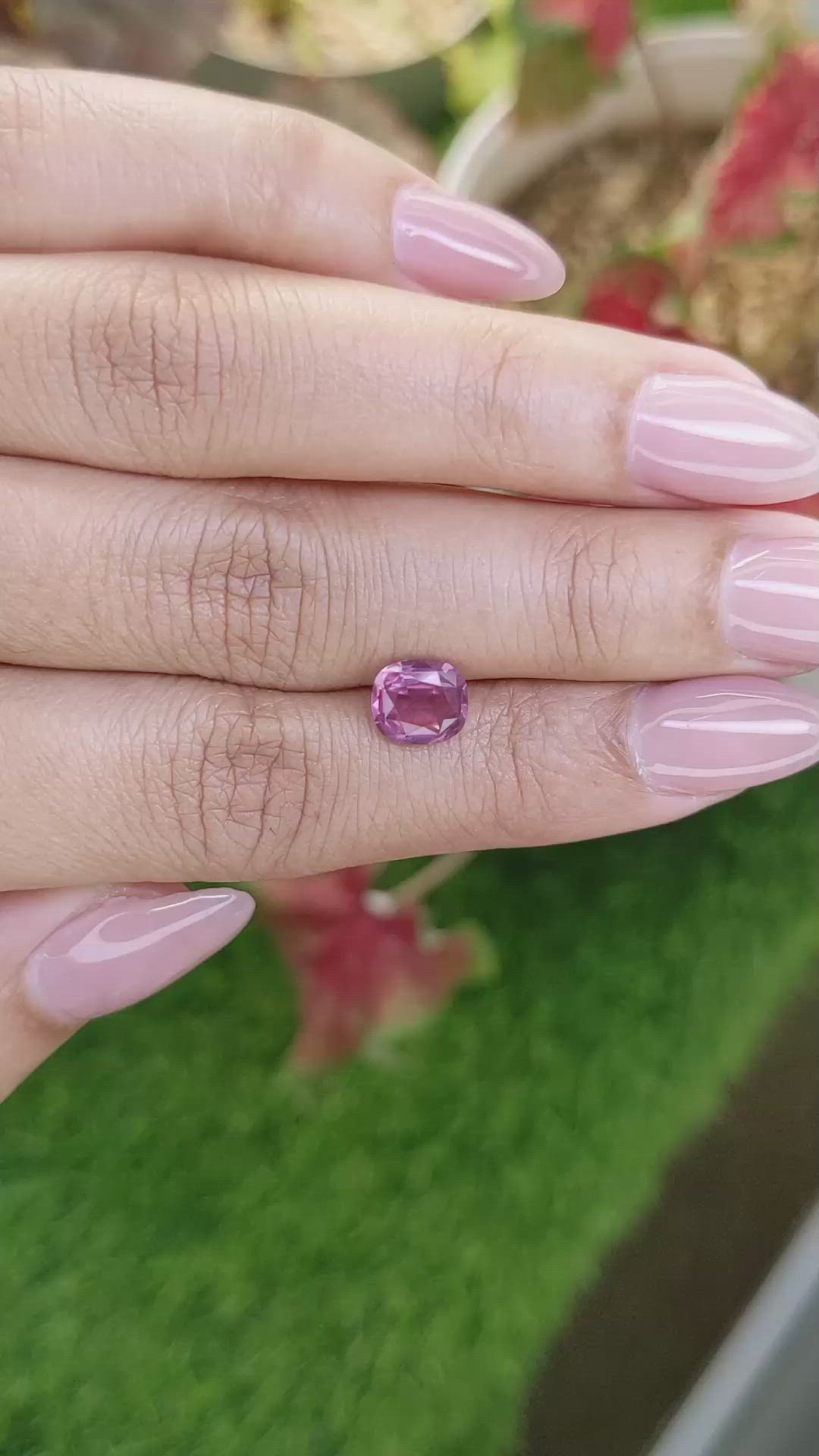 1.51 Ct. Purplish Pink Spinel from Ceylon (Sri Lanka) Size Video