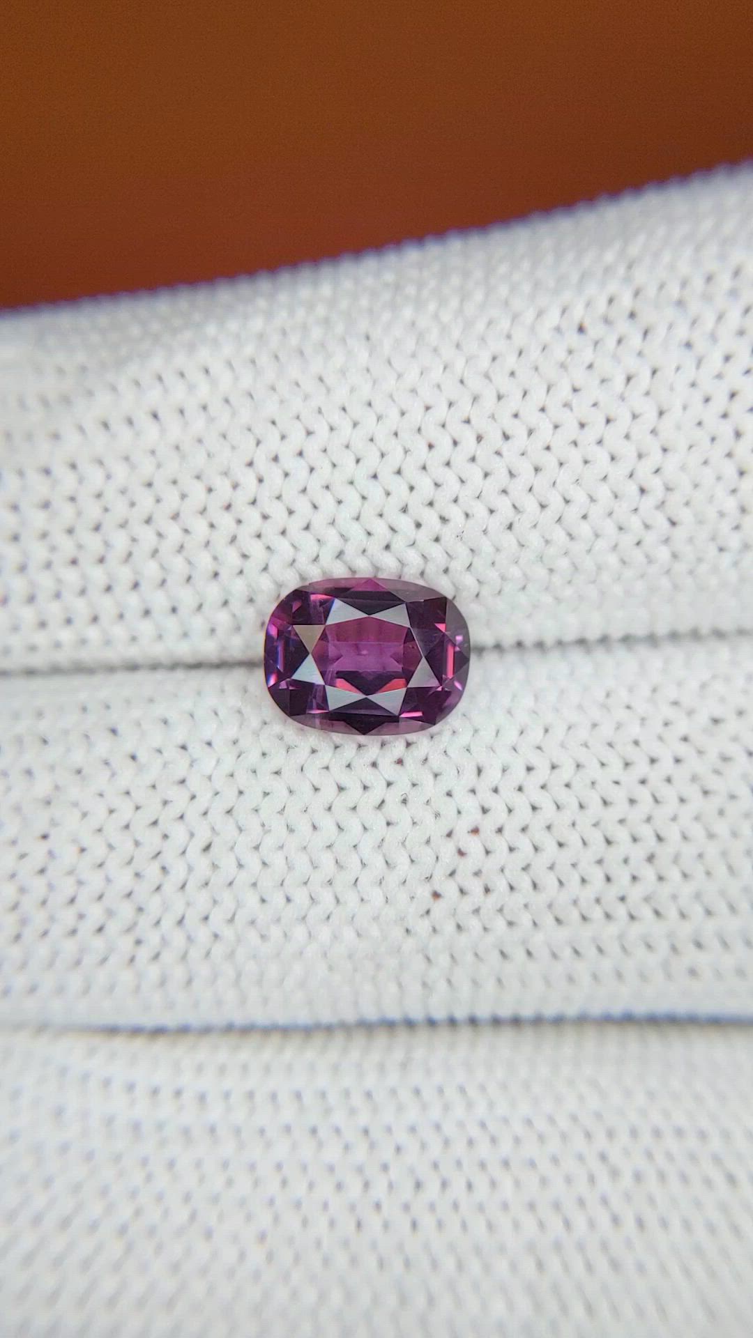 1.77 Ct. Pinkish Purple Spinel from Ceylon (Sri Lanka) Size Video