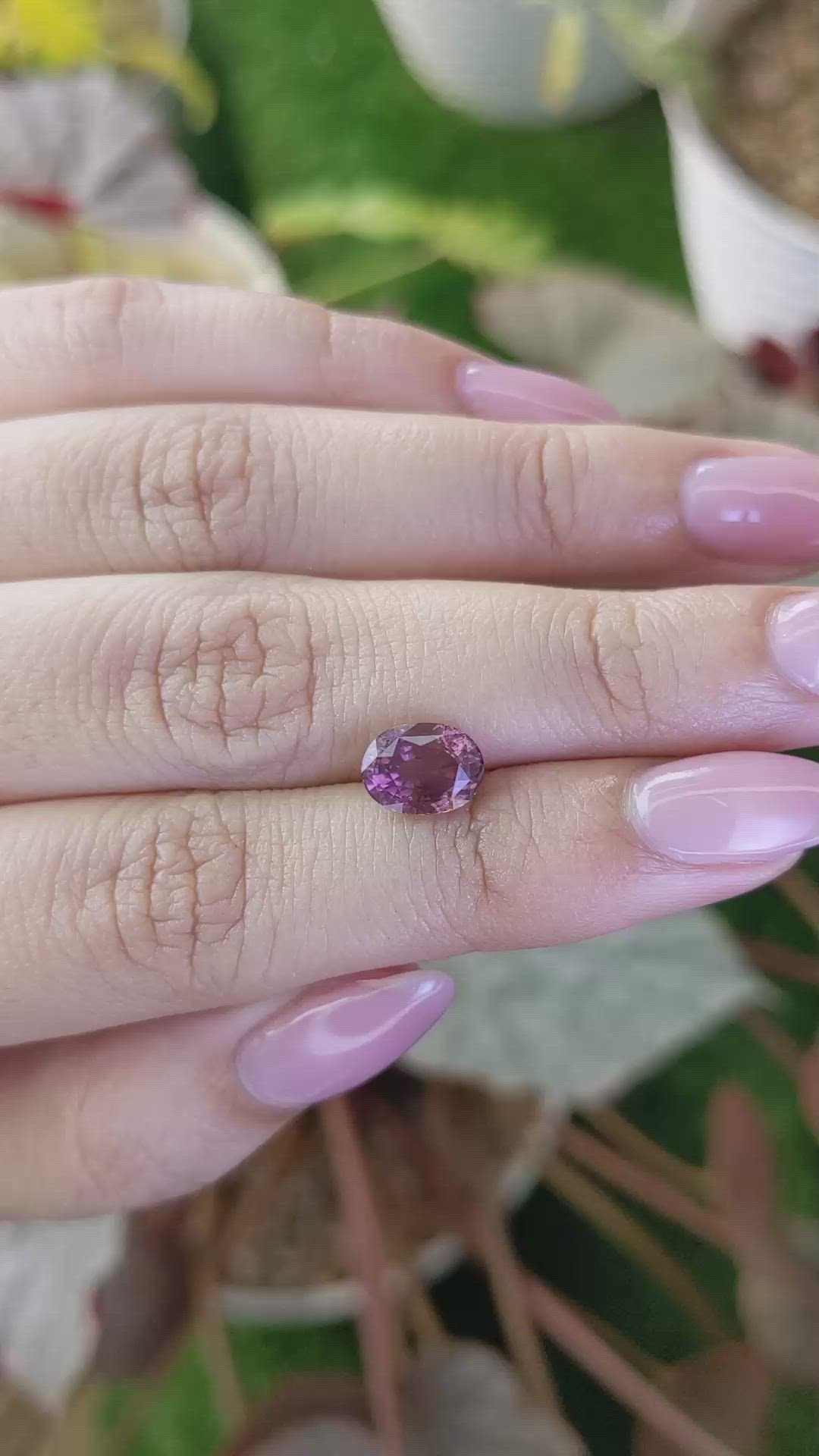 2.03 Ct. Purplish Pink Spinel from Ceylon (Sri Lanka) Size Video