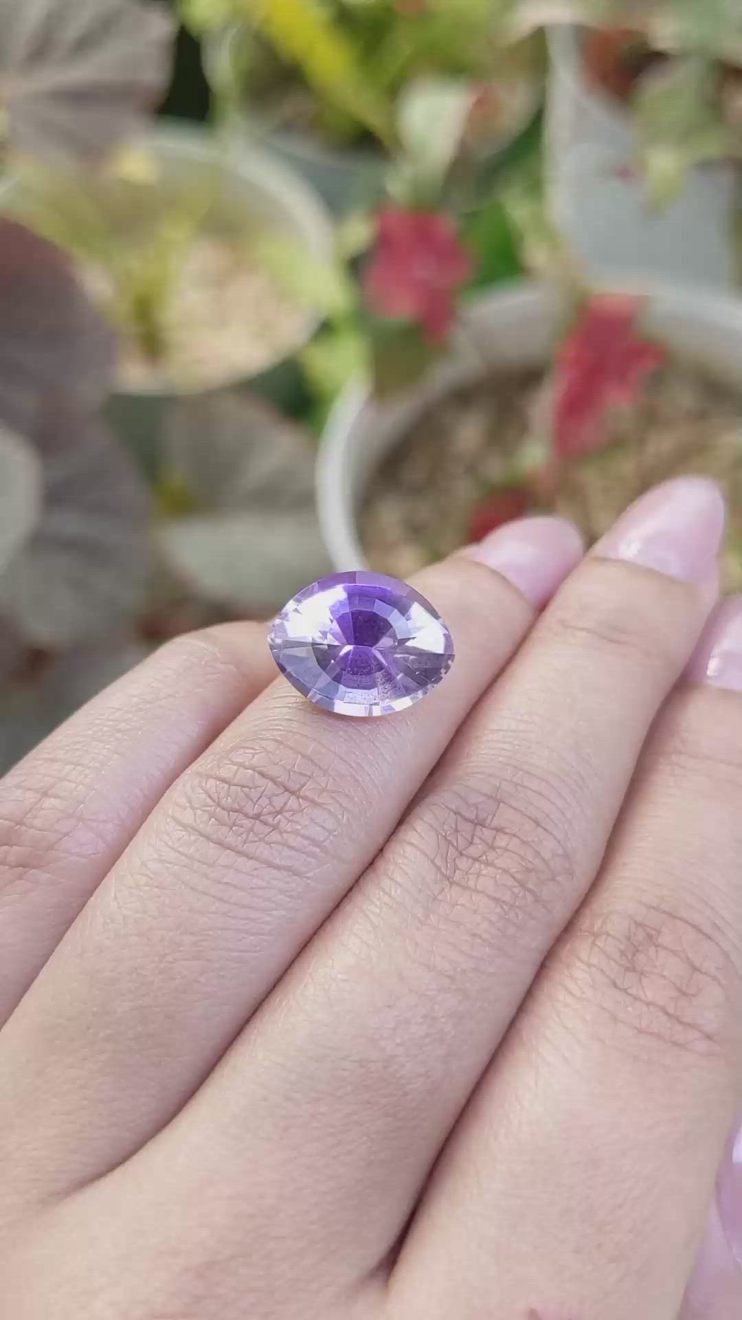 6.13 Ct. Bi Color Ametrine from Madagascar Size Video