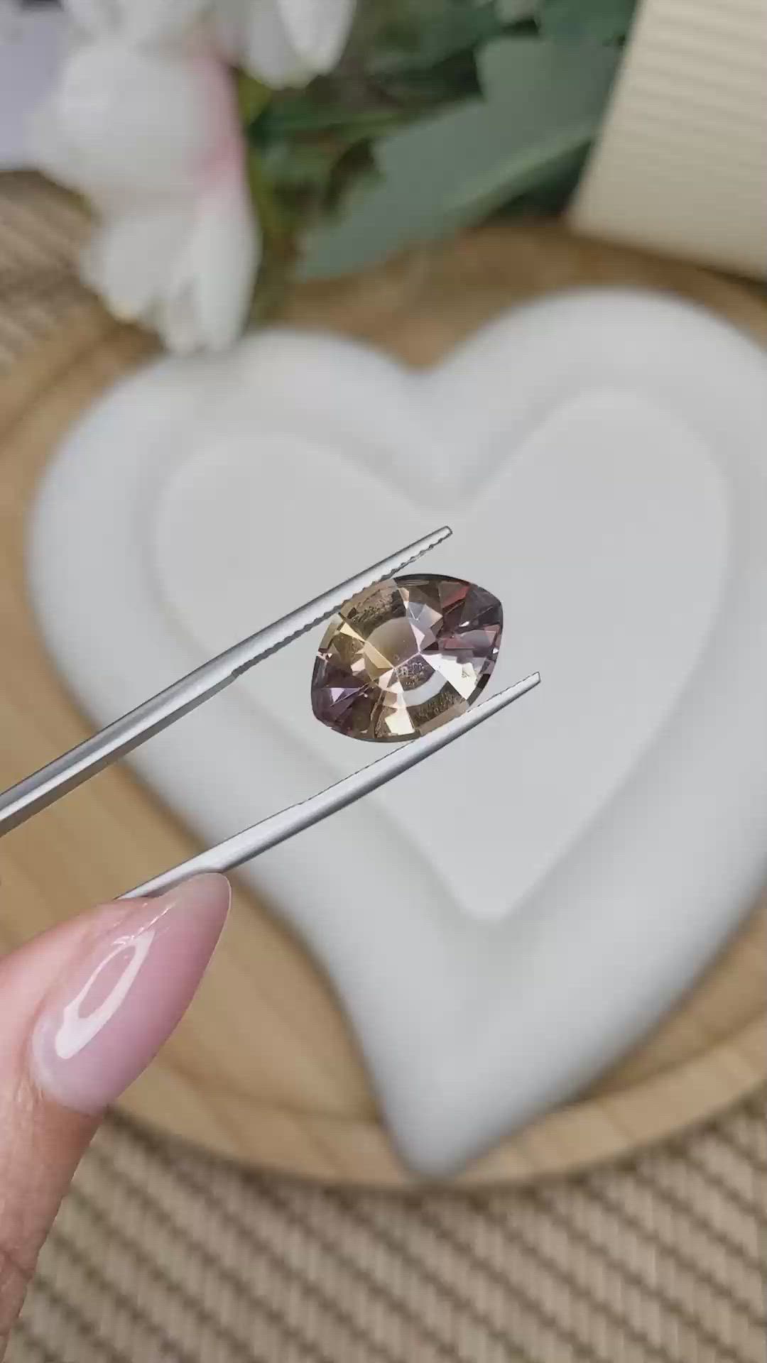 7.12 Ct. Bi Color Ametrine from Madagascar Size Video