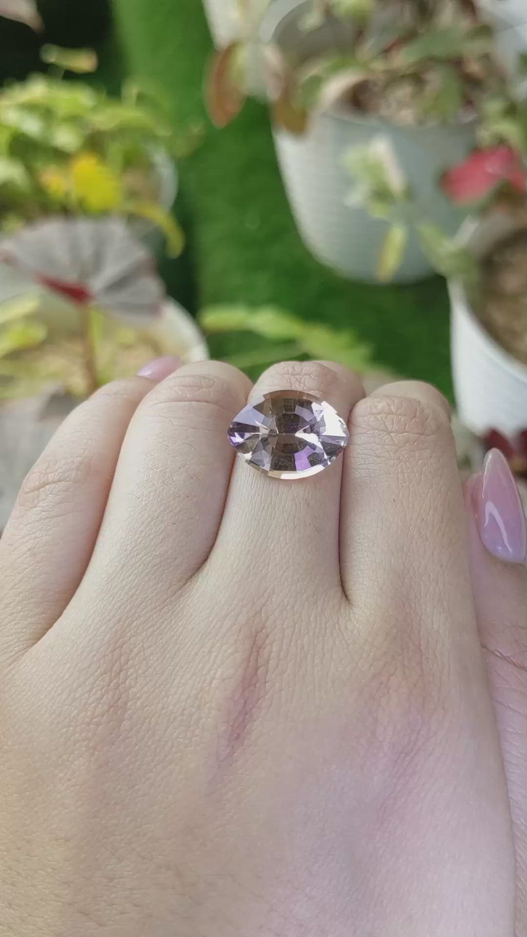 7.12 Ct. Bi Color Ametrine from Madagascar Size Video