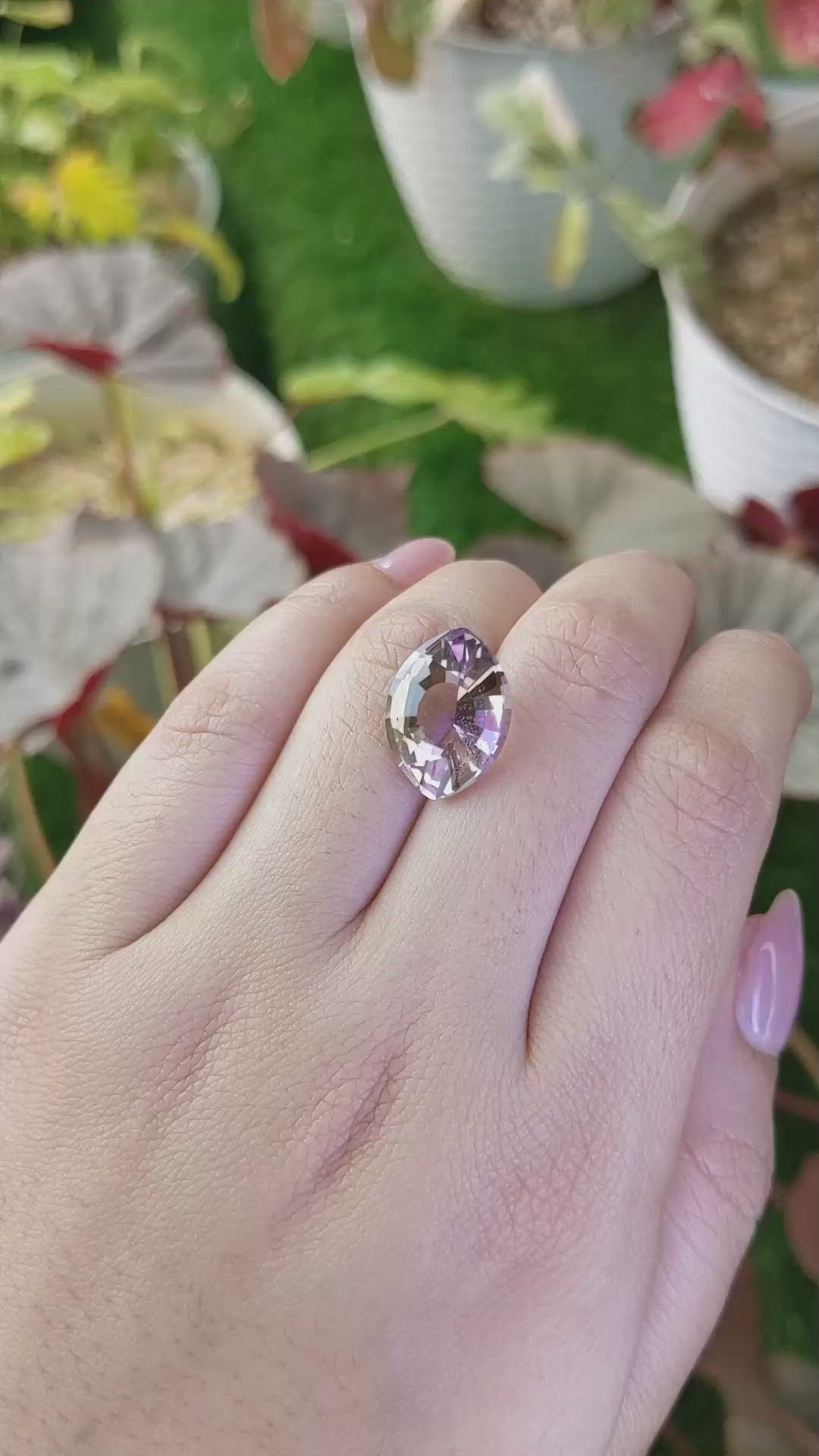 7.12 Ct. Bi Color Ametrine from Madagascar Size Video