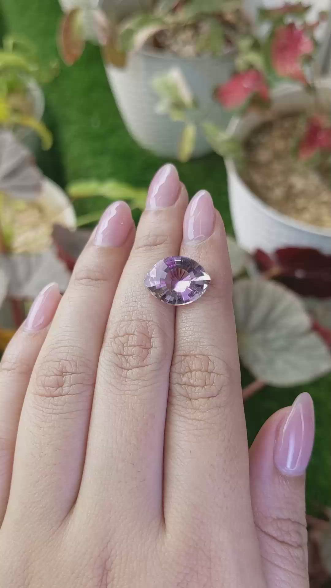 6.82 Ct. Bi Color Ametrine from Madagascar Size Video