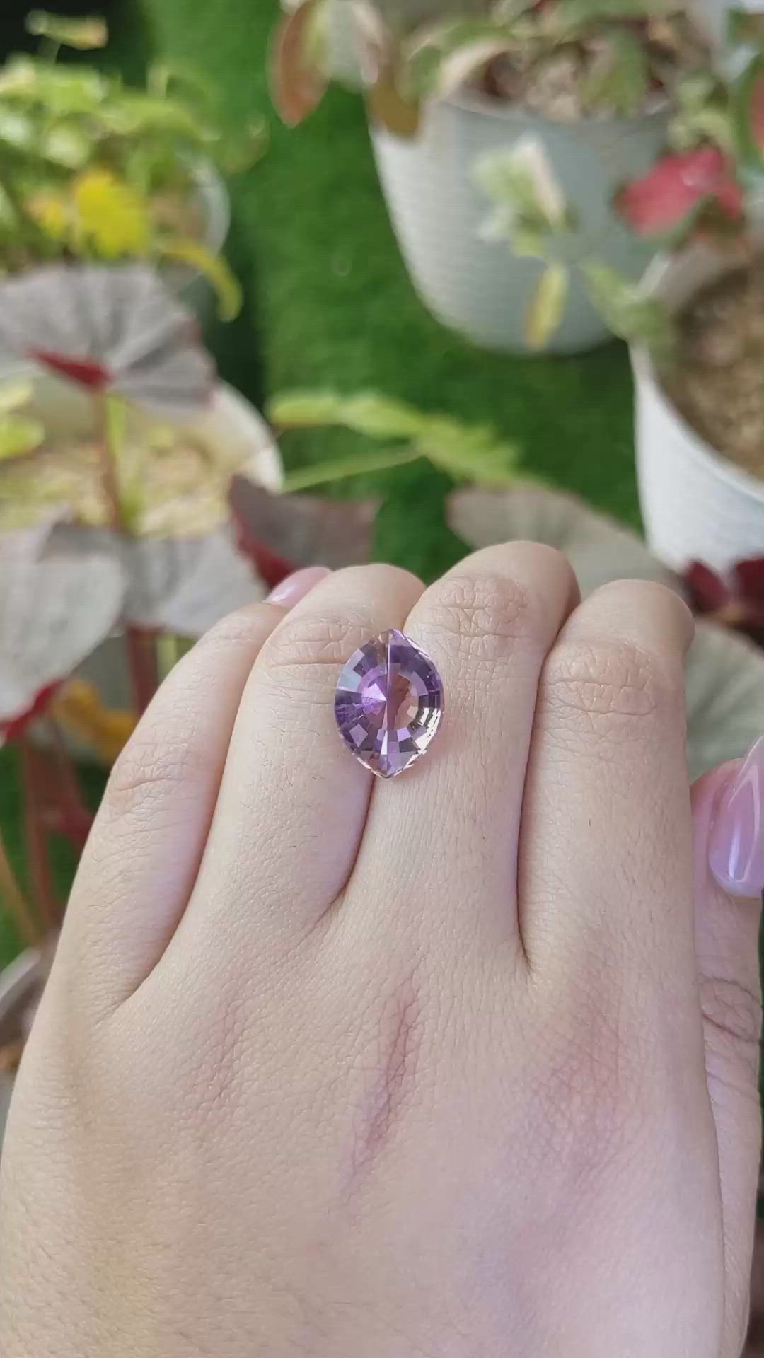 6.82 Ct. Bi Color Ametrine from Madagascar Size Video