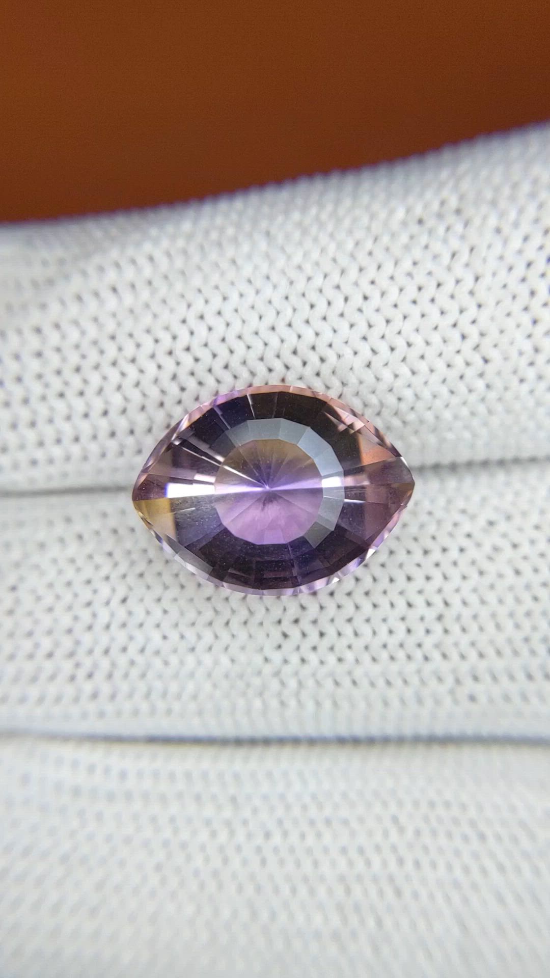6.82 Ct. Bi Color Ametrine from Madagascar Size Video