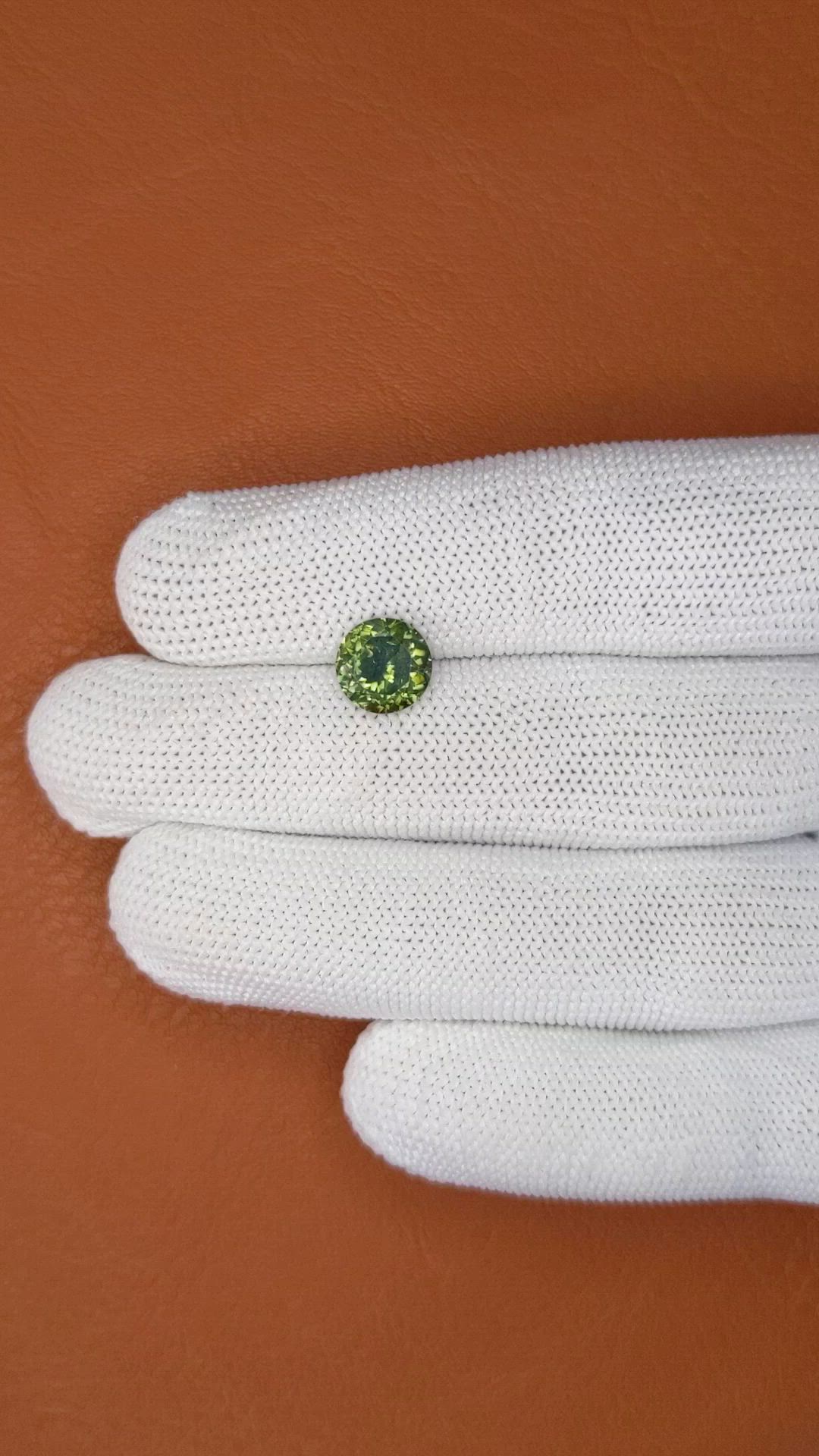 2.58 Ct. Green Zircon from Ceylon (Sri Lanka) Size Video