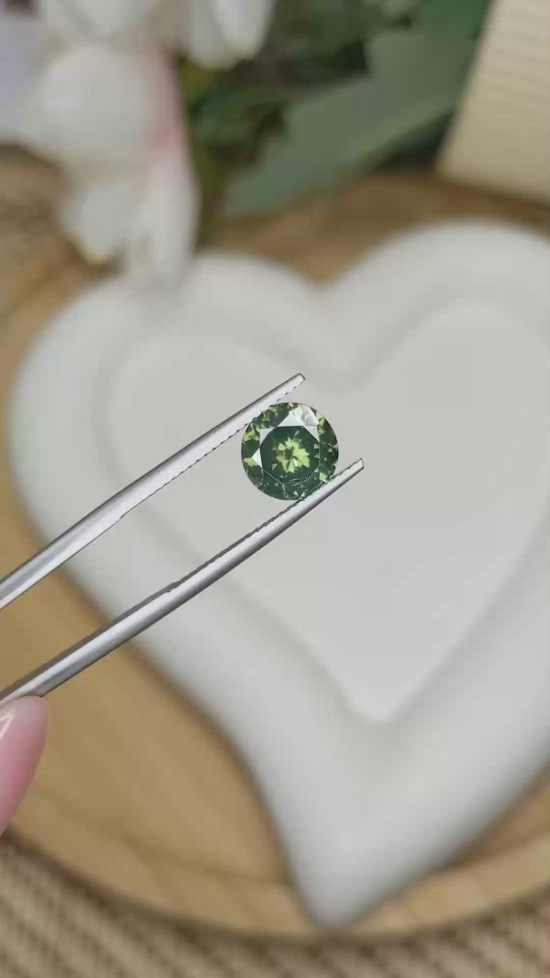 2.58 Ct. Green Zircon from Ceylon (Sri Lanka) Size Video