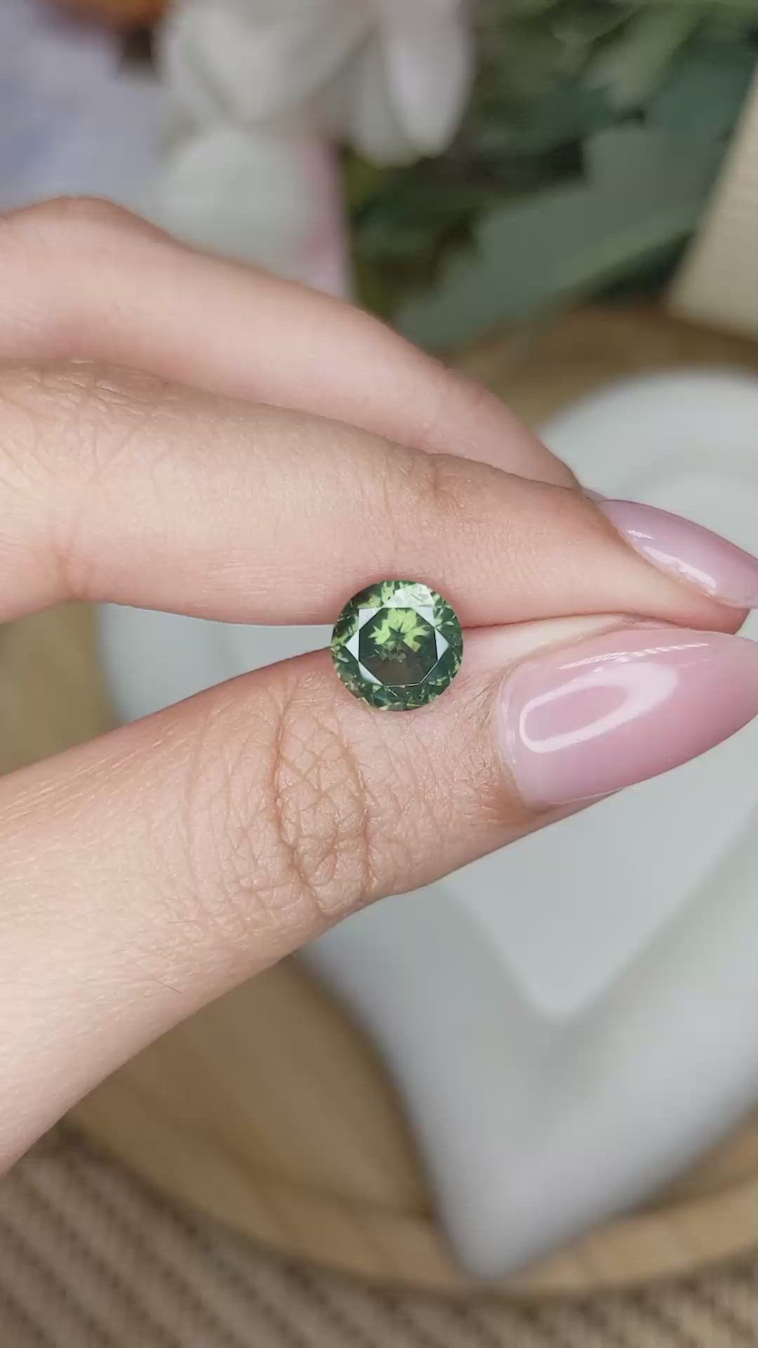 2.58 Ct. Green Zircon from Ceylon (Sri Lanka) Size Video