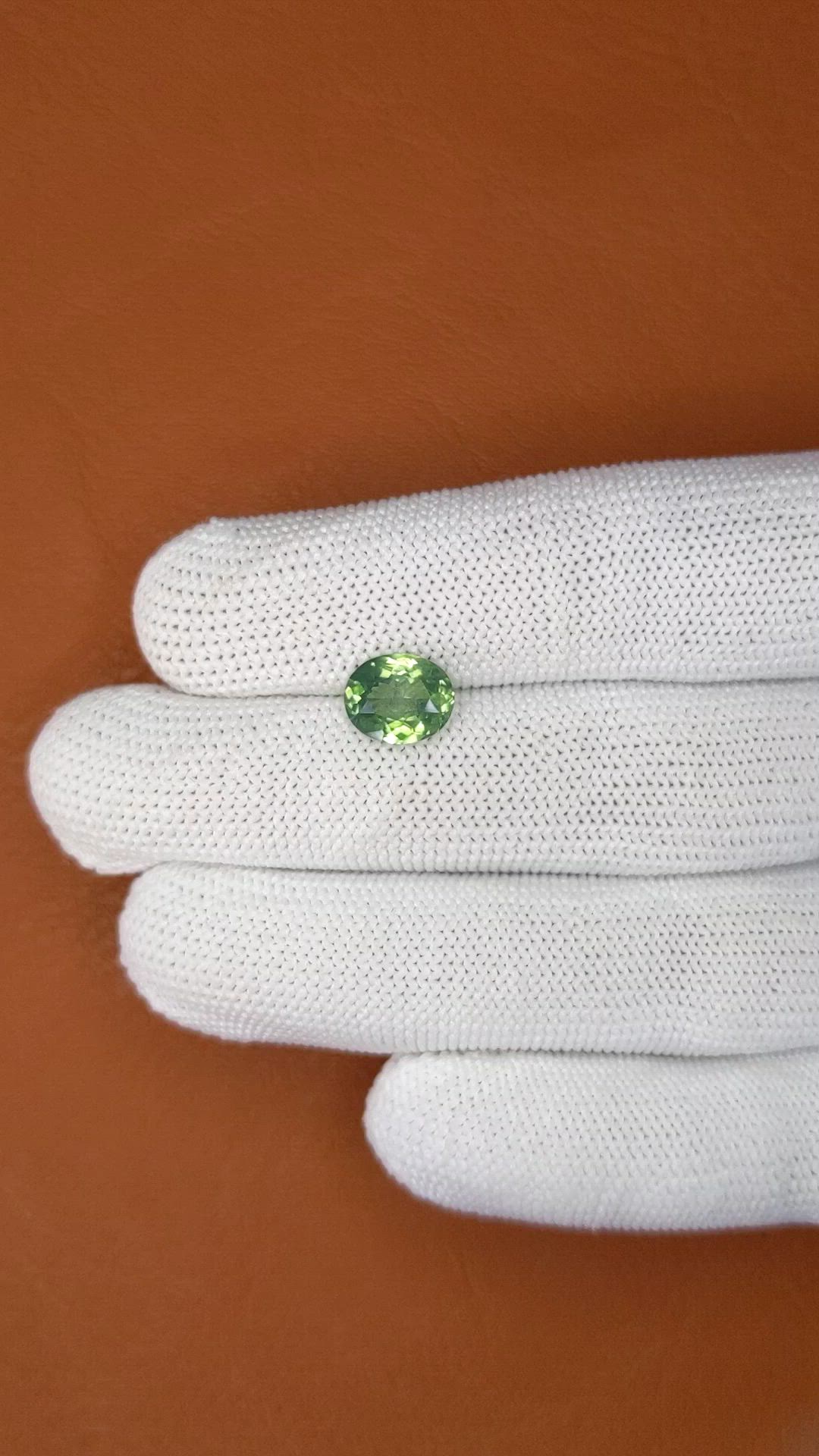 2.60 Ct. Green Zircon from Ceylon (Sri Lanka) Size Video