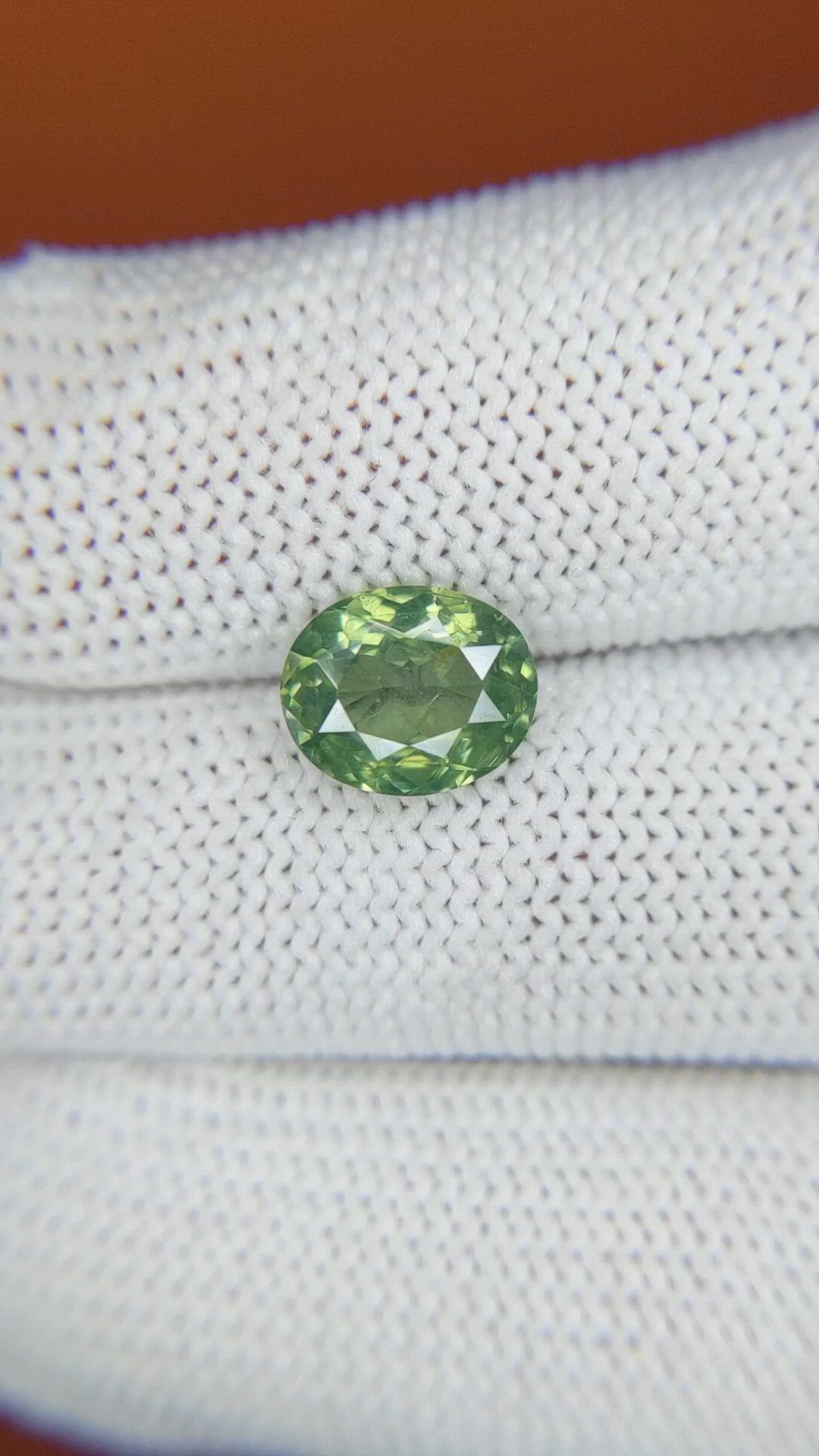 2.60 Ct. Green Zircon from Ceylon (Sri Lanka) Size Video