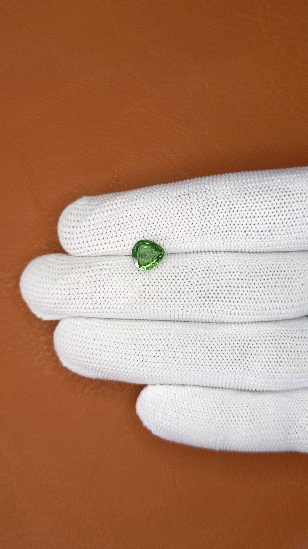 2.02 Ct. Green Zircon from Ceylon (Sri Lanka) Size Video
