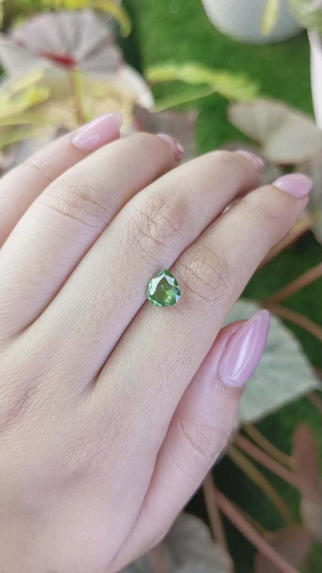 2.02 Ct. Green Zircon from Ceylon (Sri Lanka) Size Video