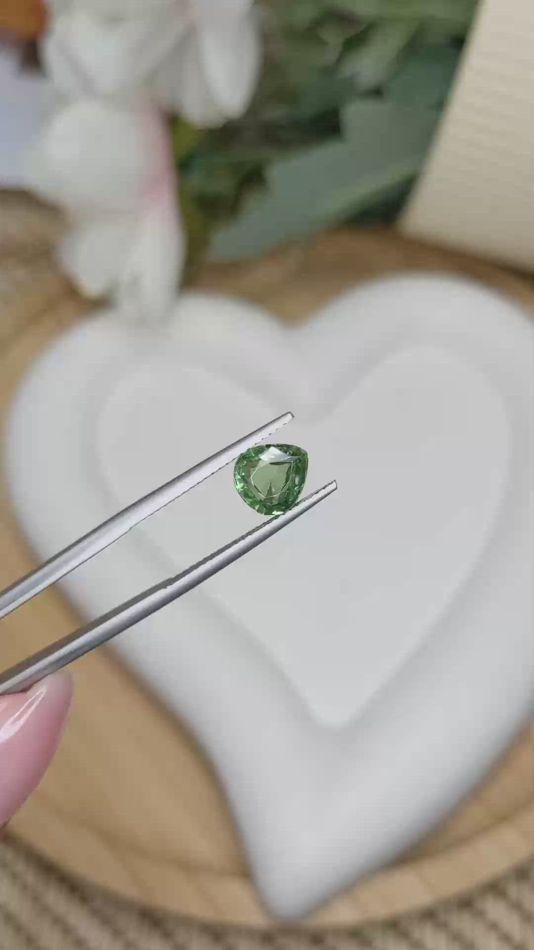 2.02 Ct. Green Zircon from Ceylon (Sri Lanka) Size Video