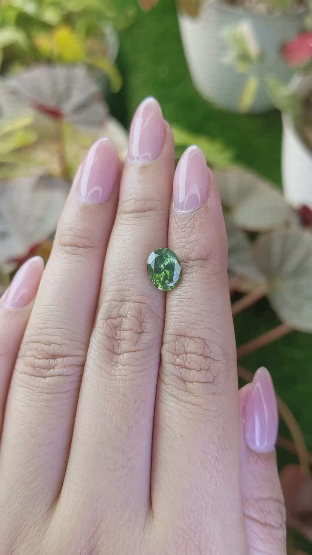 2.73 Ct. Green Zircon from Ceylon (Sri Lanka) Size Video