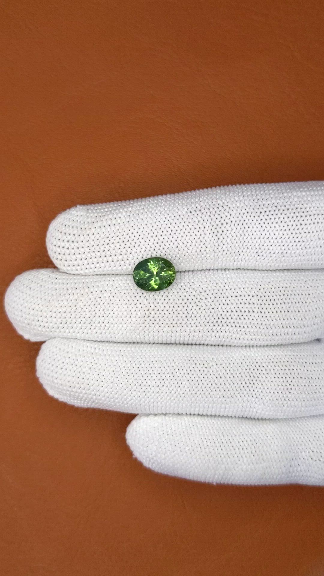 2.73 Ct. Green Zircon from Ceylon (Sri Lanka) Size Video