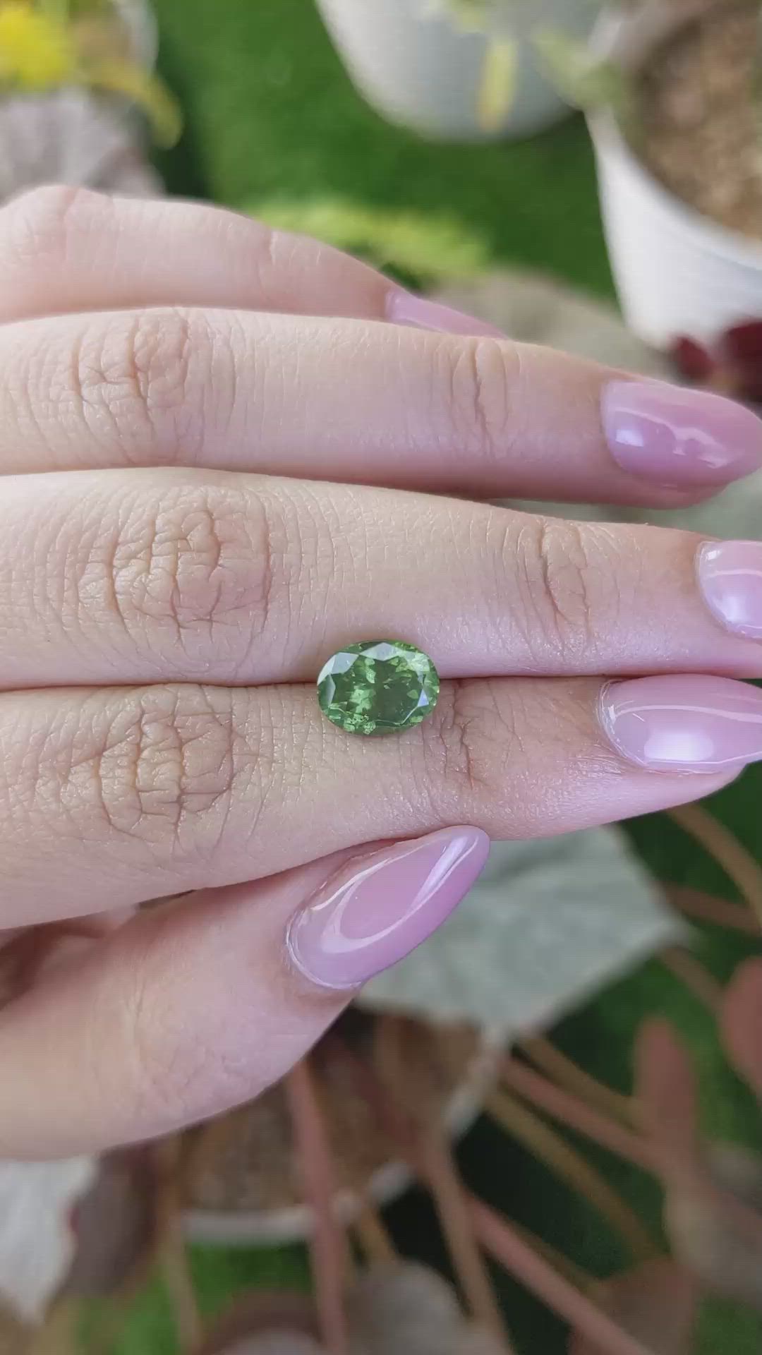 2.73 Ct. Green Zircon from Ceylon (Sri Lanka) Size Video