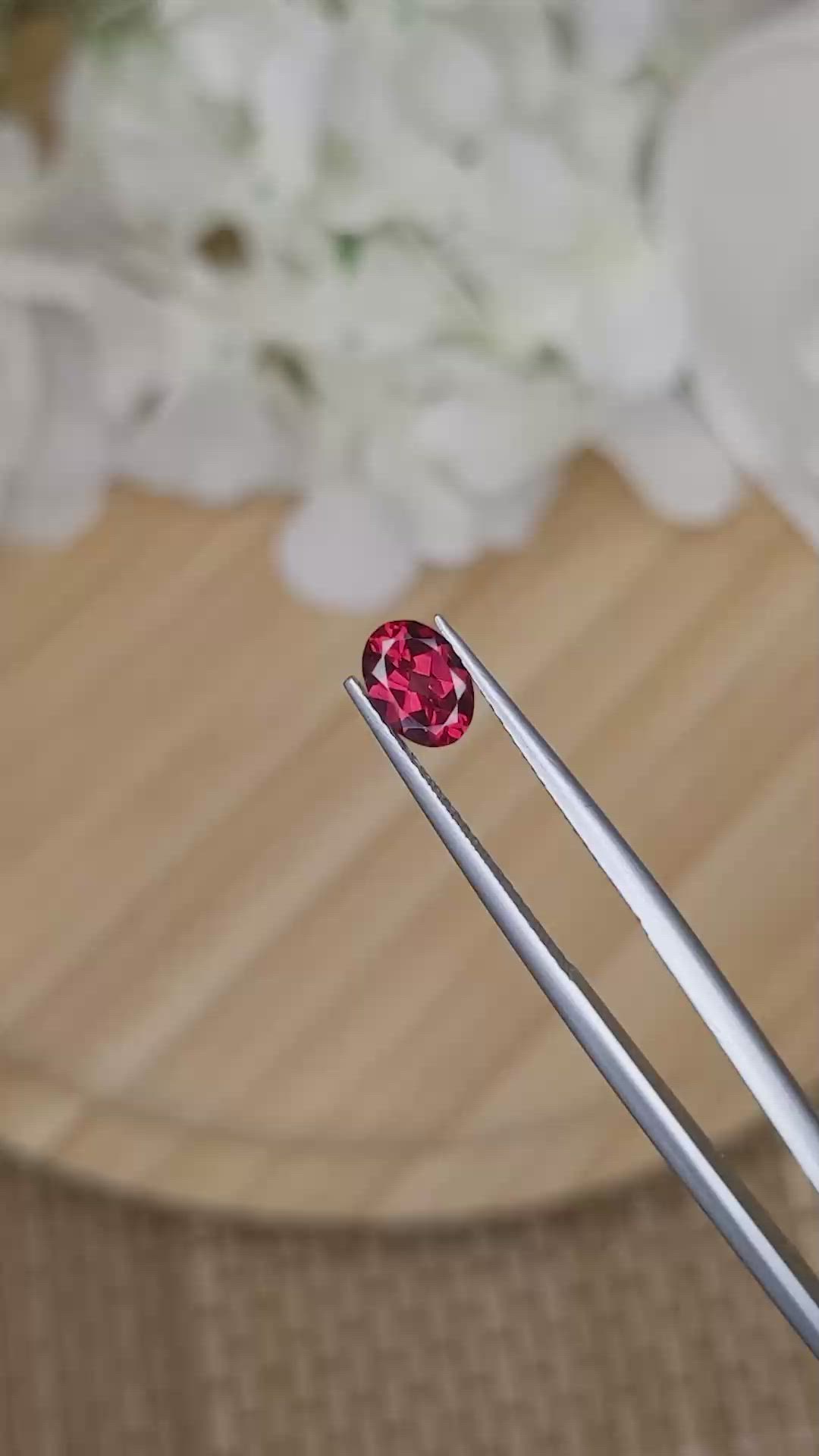 1.18 Ct. Purplish Pink Garnet from Ceylon (Sri Lanka) Size Video