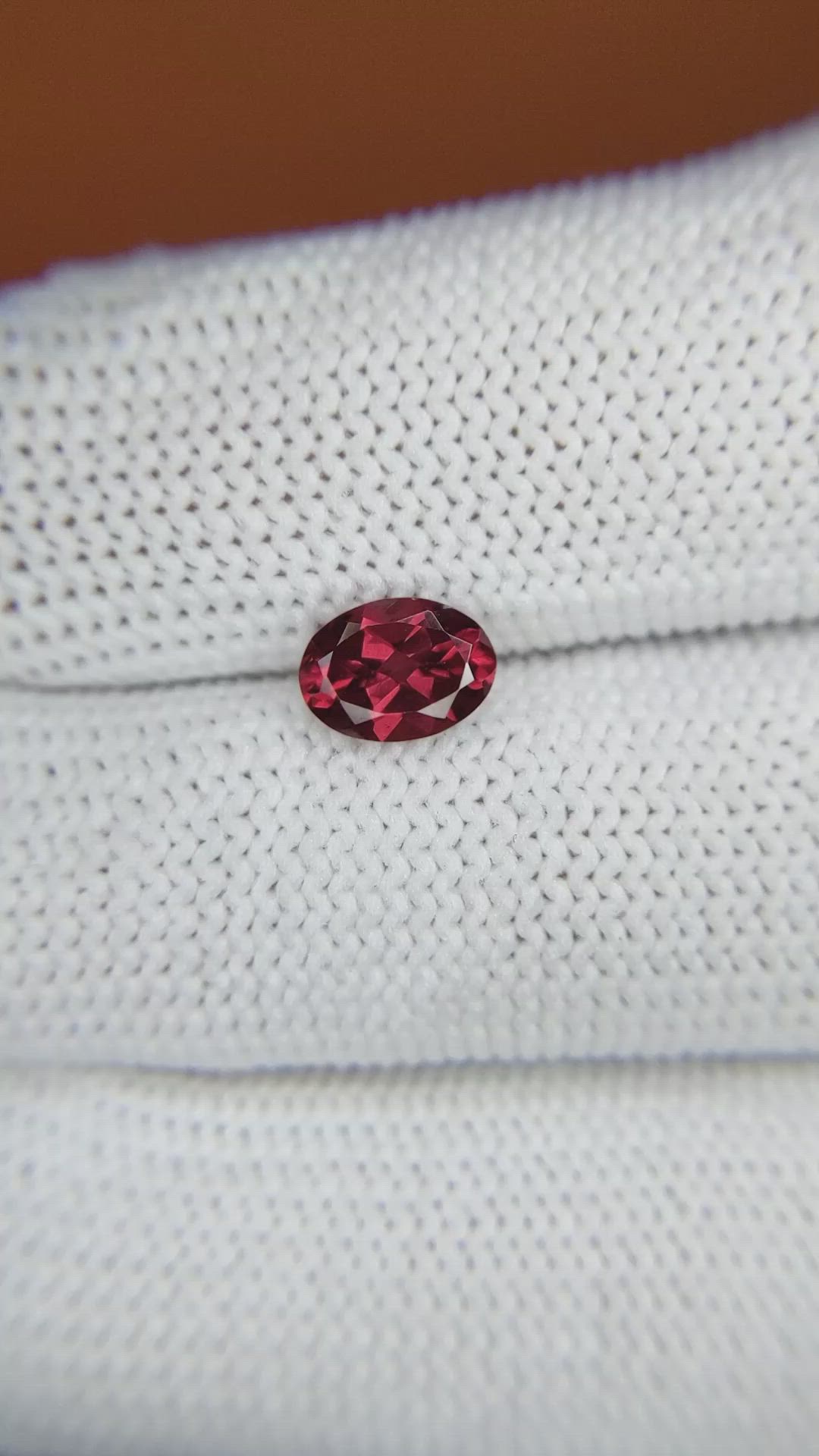 1.18 Ct. Purplish Pink Garnet from Ceylon (Sri Lanka) Size Video