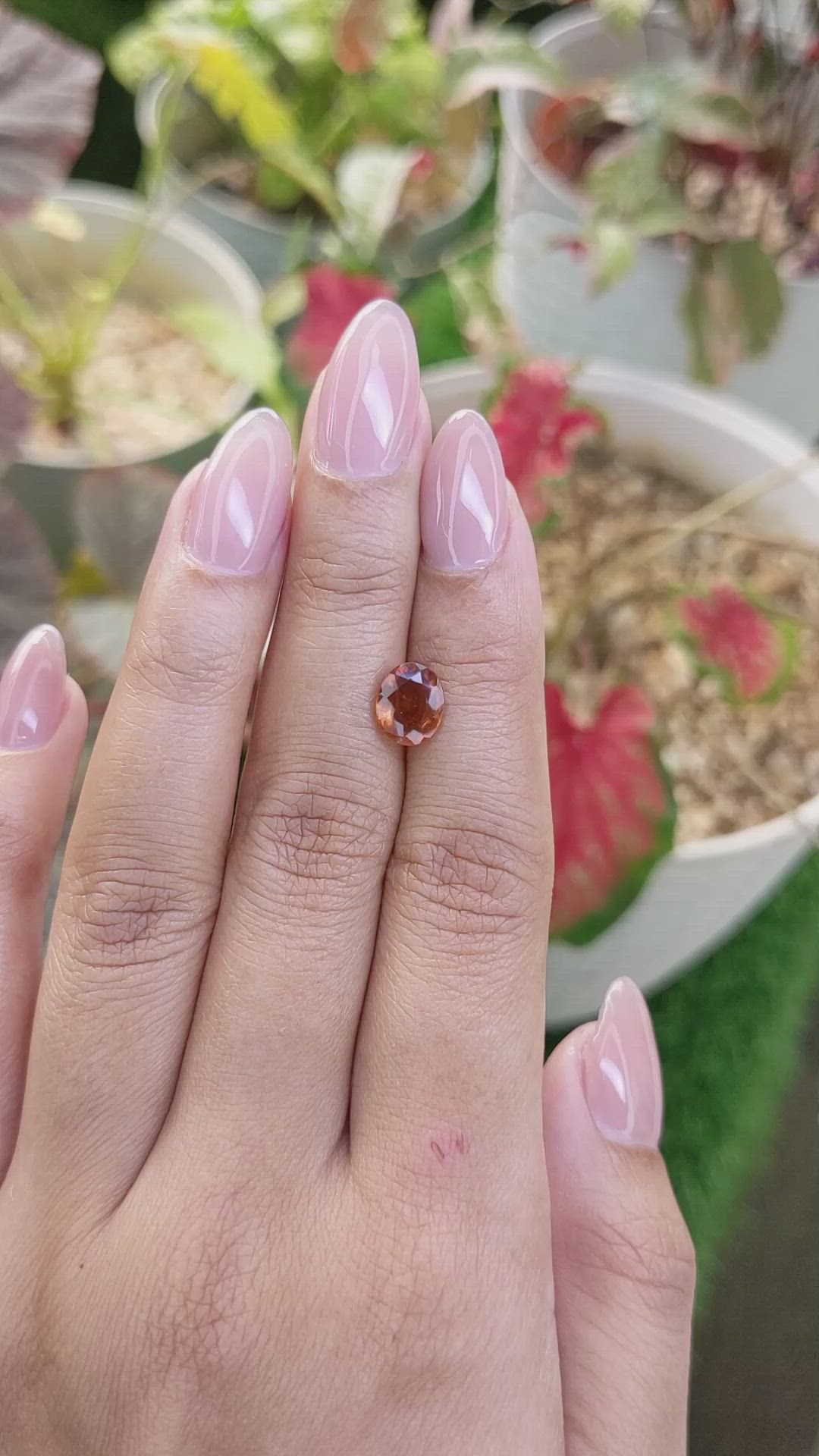1.71 Ct. Orange Hessonite Garnet from Madagascar Size Video