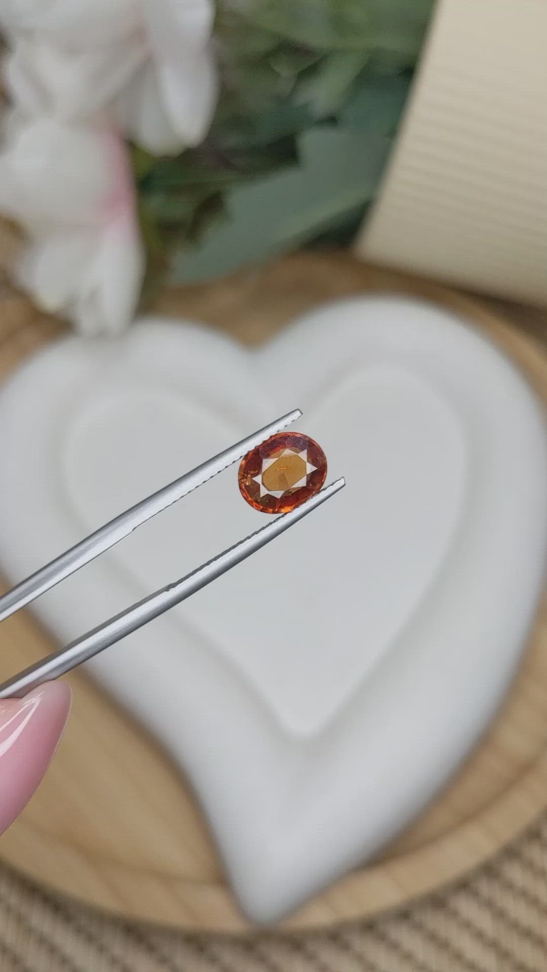 2.02 Ct. Reddish Orange Hessonite Garnet from Madagascar Size Video