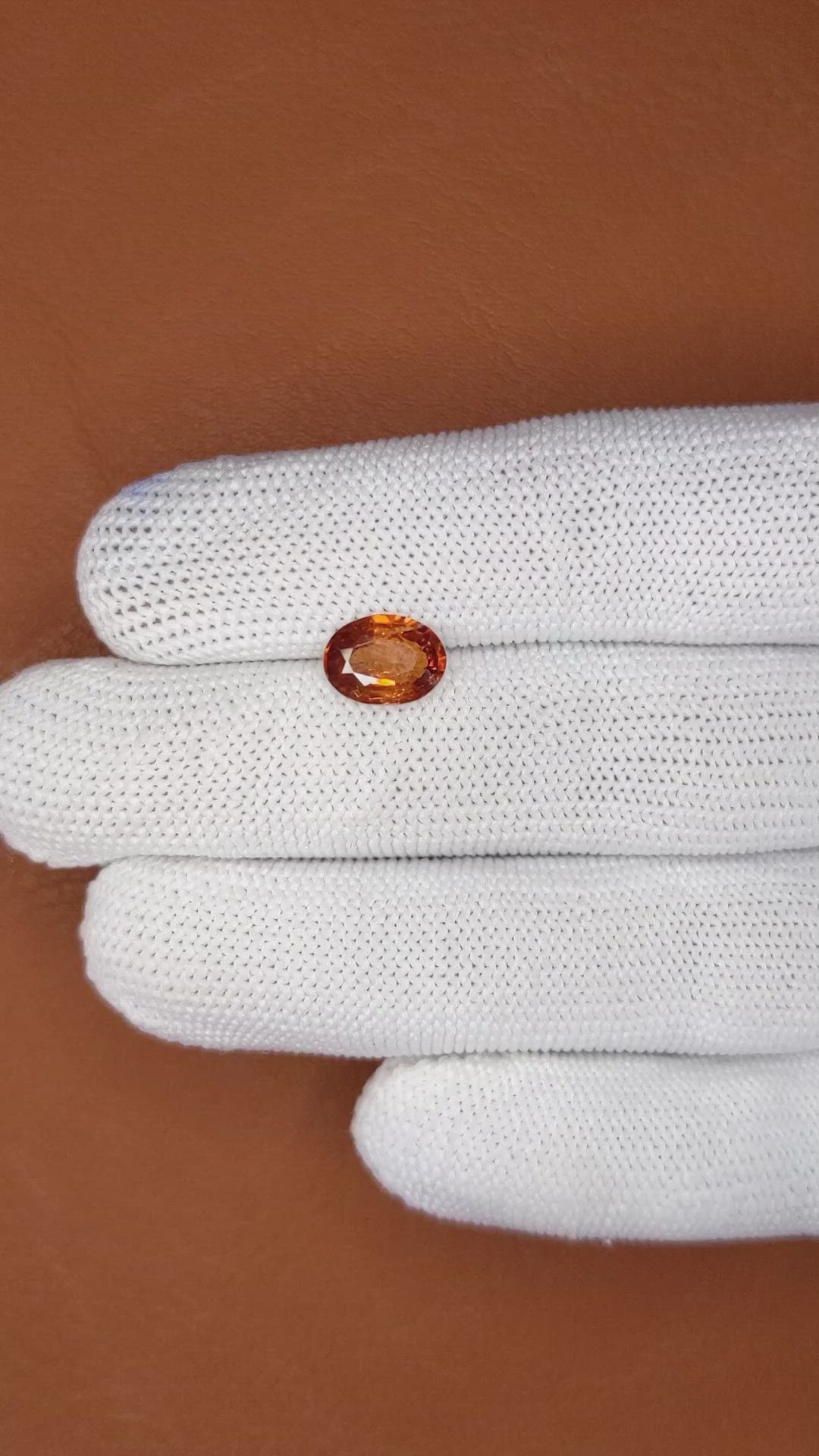 2.19 Ct. Orange Hessonite Garnet from Madagascar Size Video