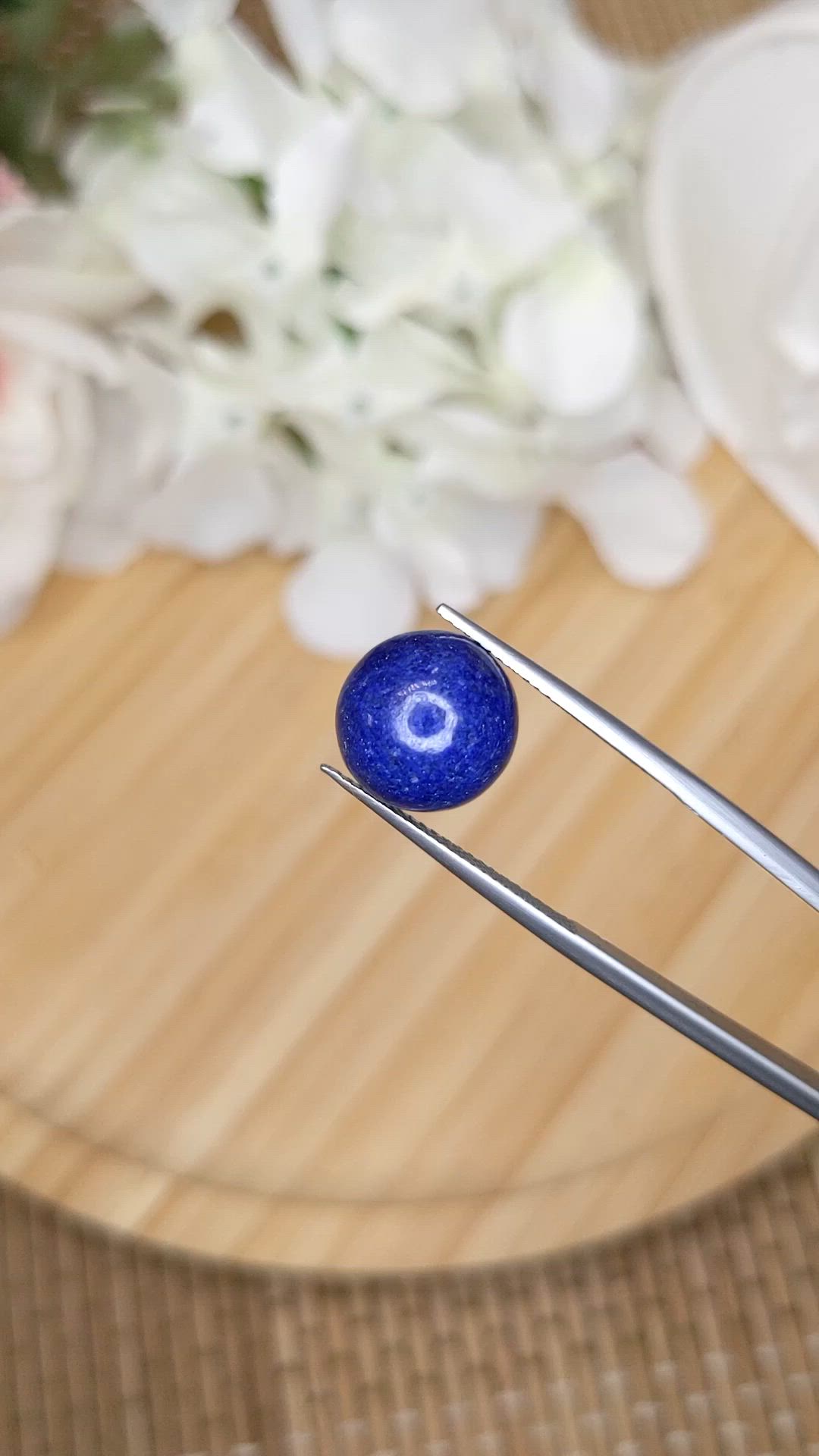 6.80 Ct. Cabochon Lapis from Afghanistan Size Video