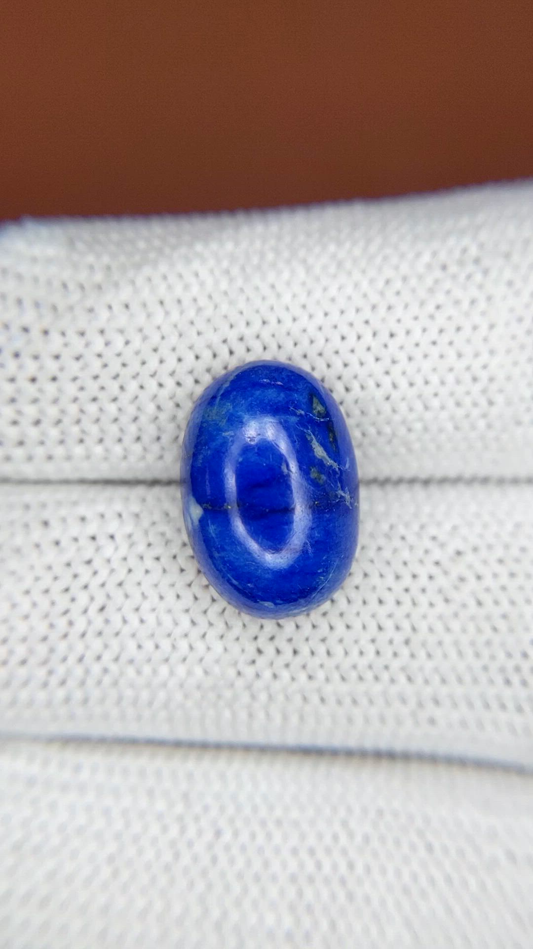 7.07 Ct. Cabochon Lapis from Afghanistan Size Video