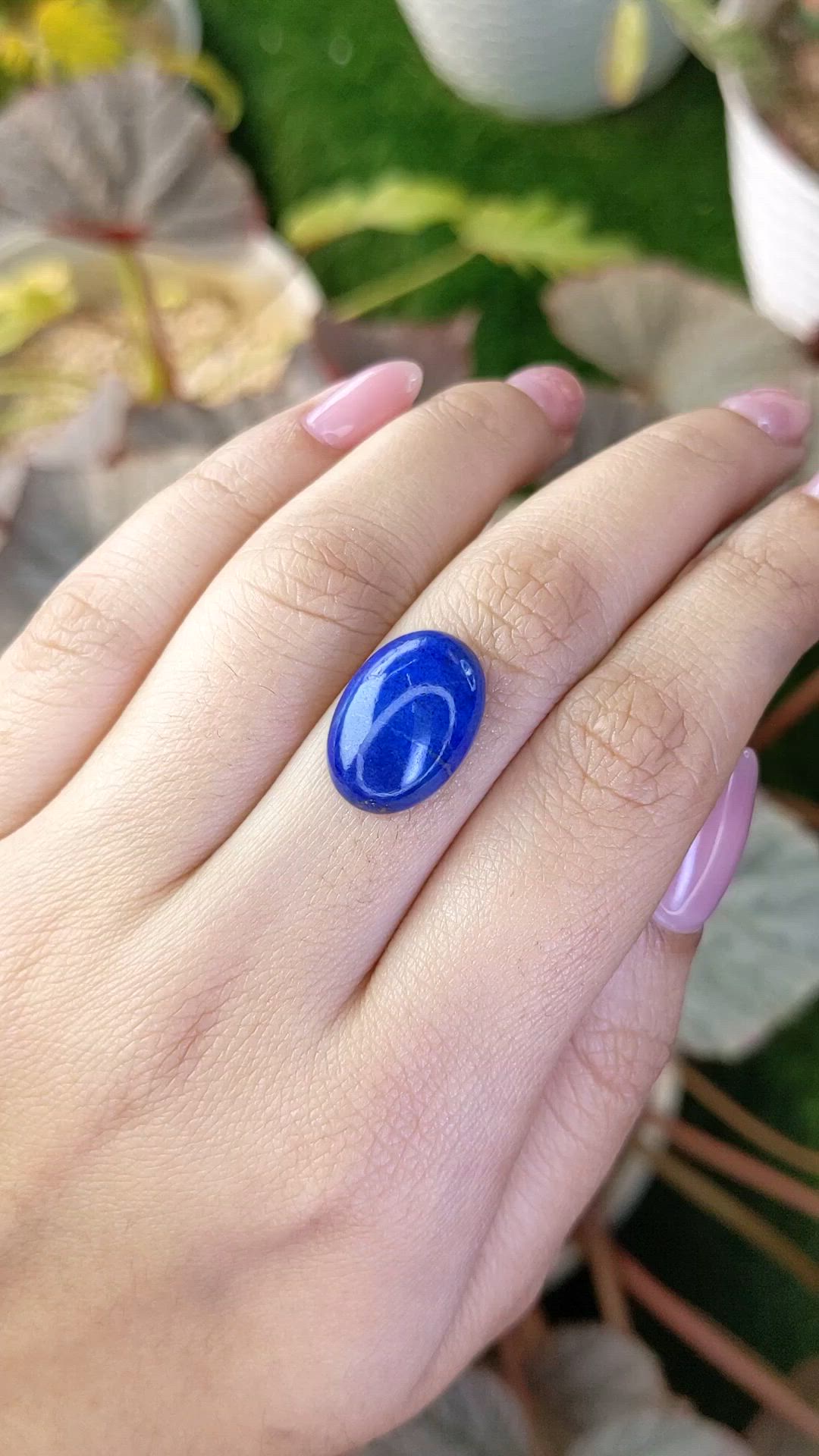 9.01 Ct. Cabochon Lapis from Afghanistan Size Video