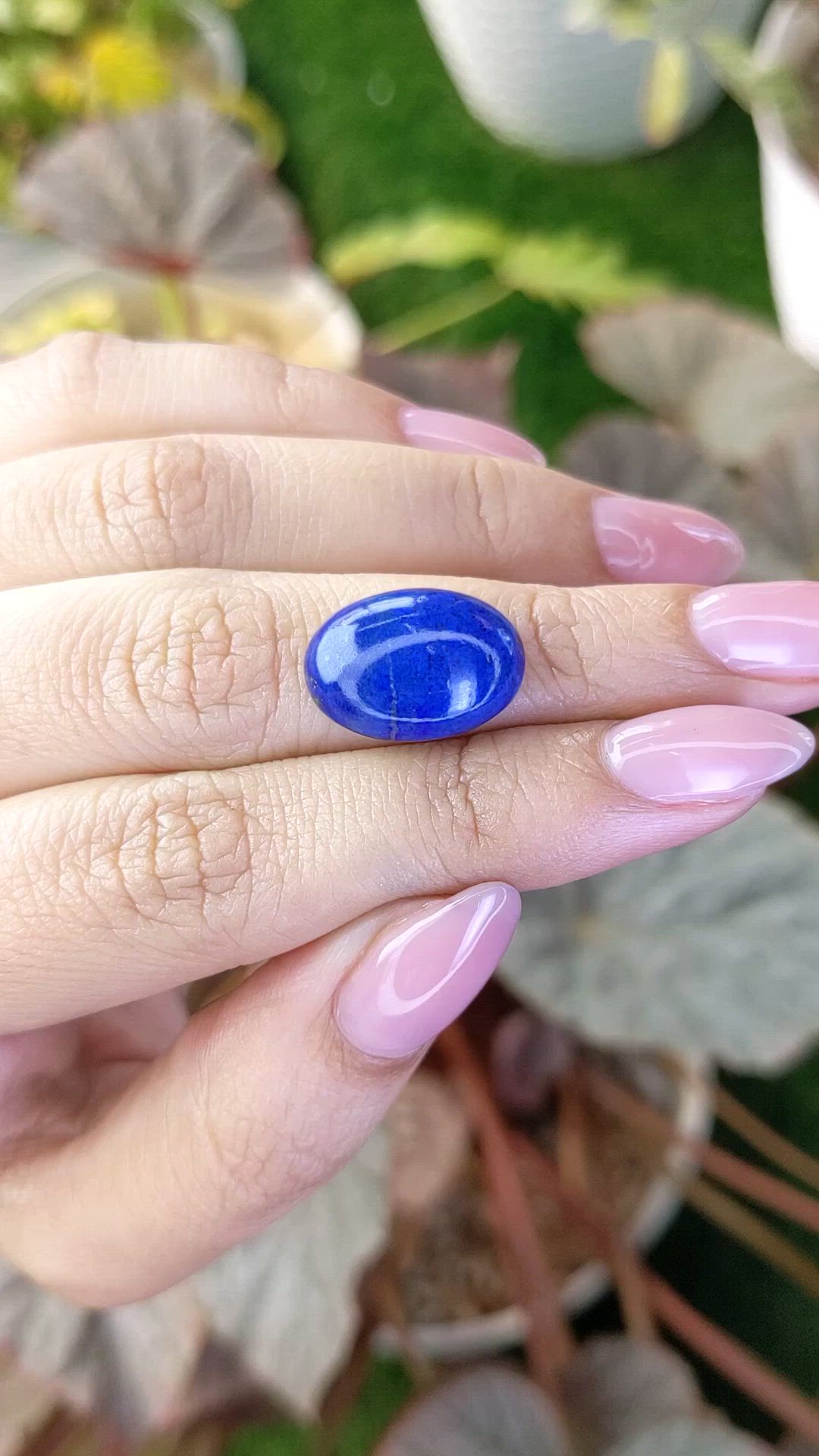9.01 Ct. Cabochon Lapis from Afghanistan Size Video