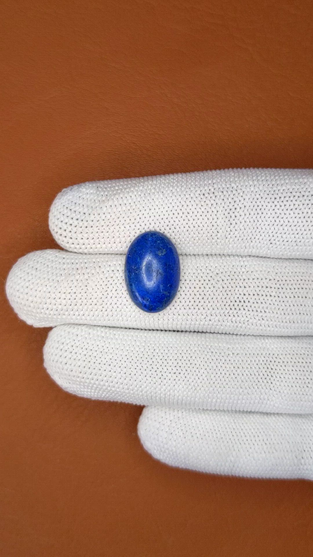 6.26 Ct. Cabochon Lapis from Afghanistan Size Video