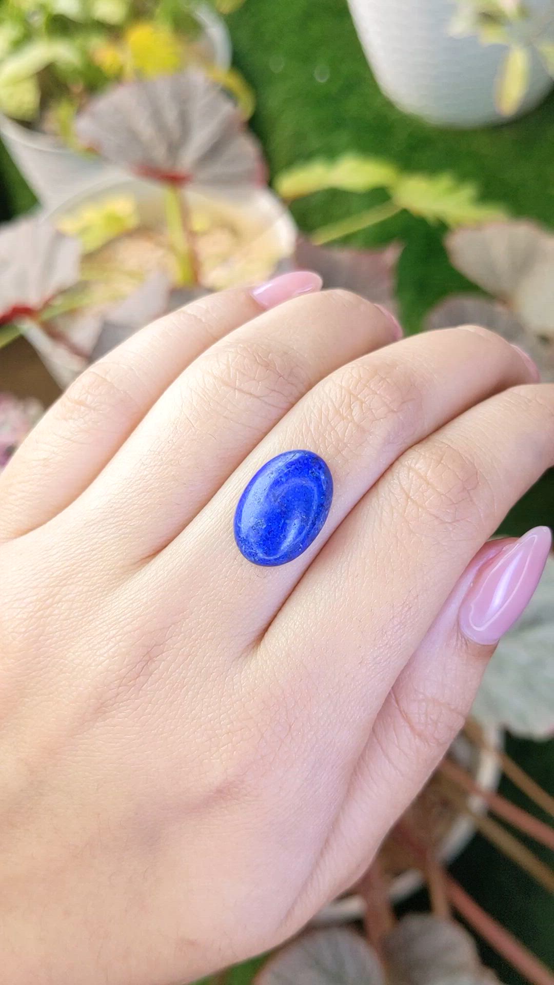 6.26 Ct. Cabochon Lapis from Afghanistan Size Video