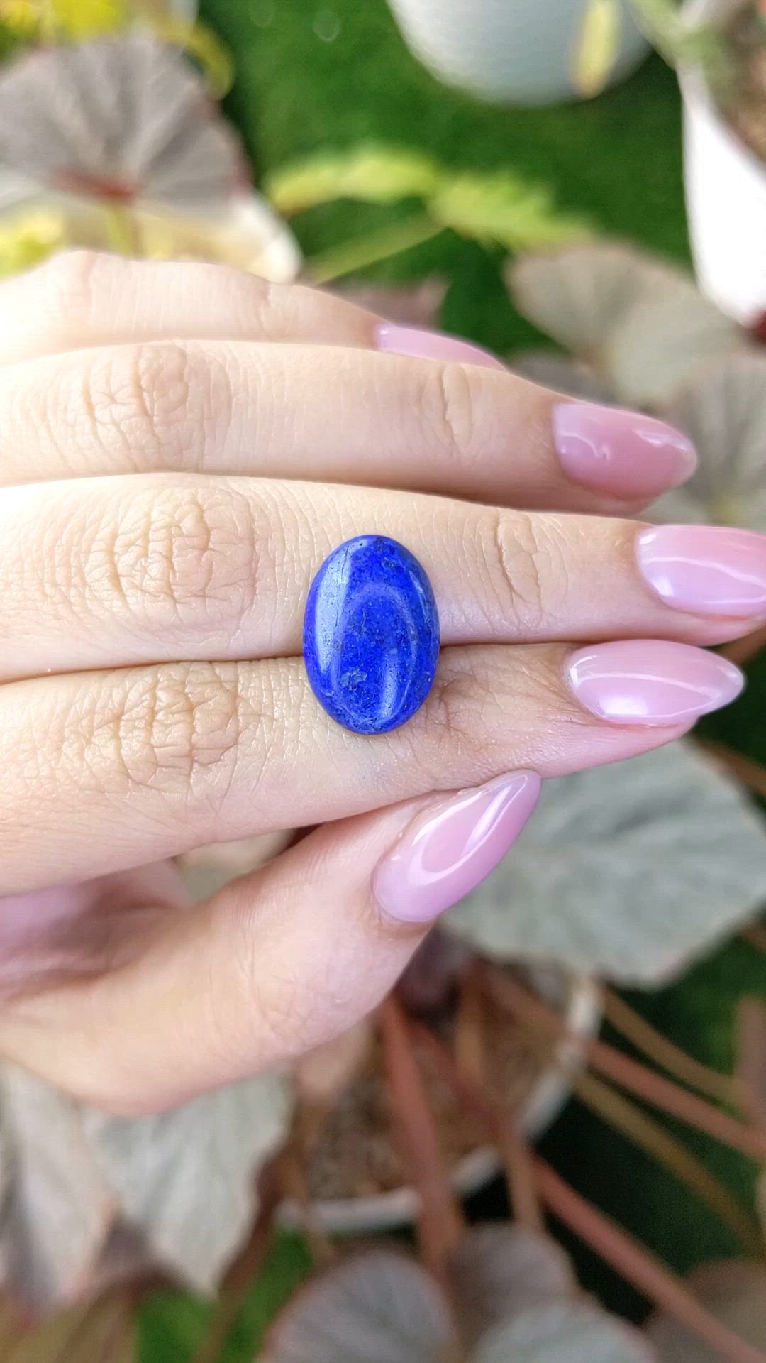 6.26 Ct. Cabochon Lapis from Afghanistan Size Video