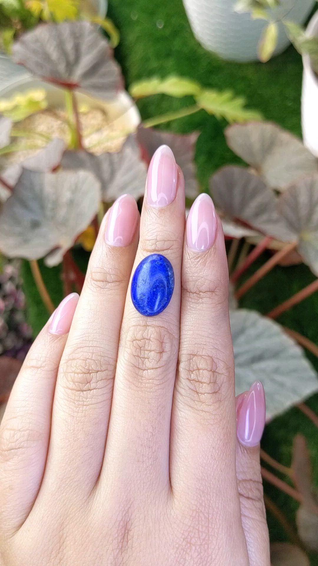 6.26 Ct. Cabochon Lapis from Afghanistan Size Video