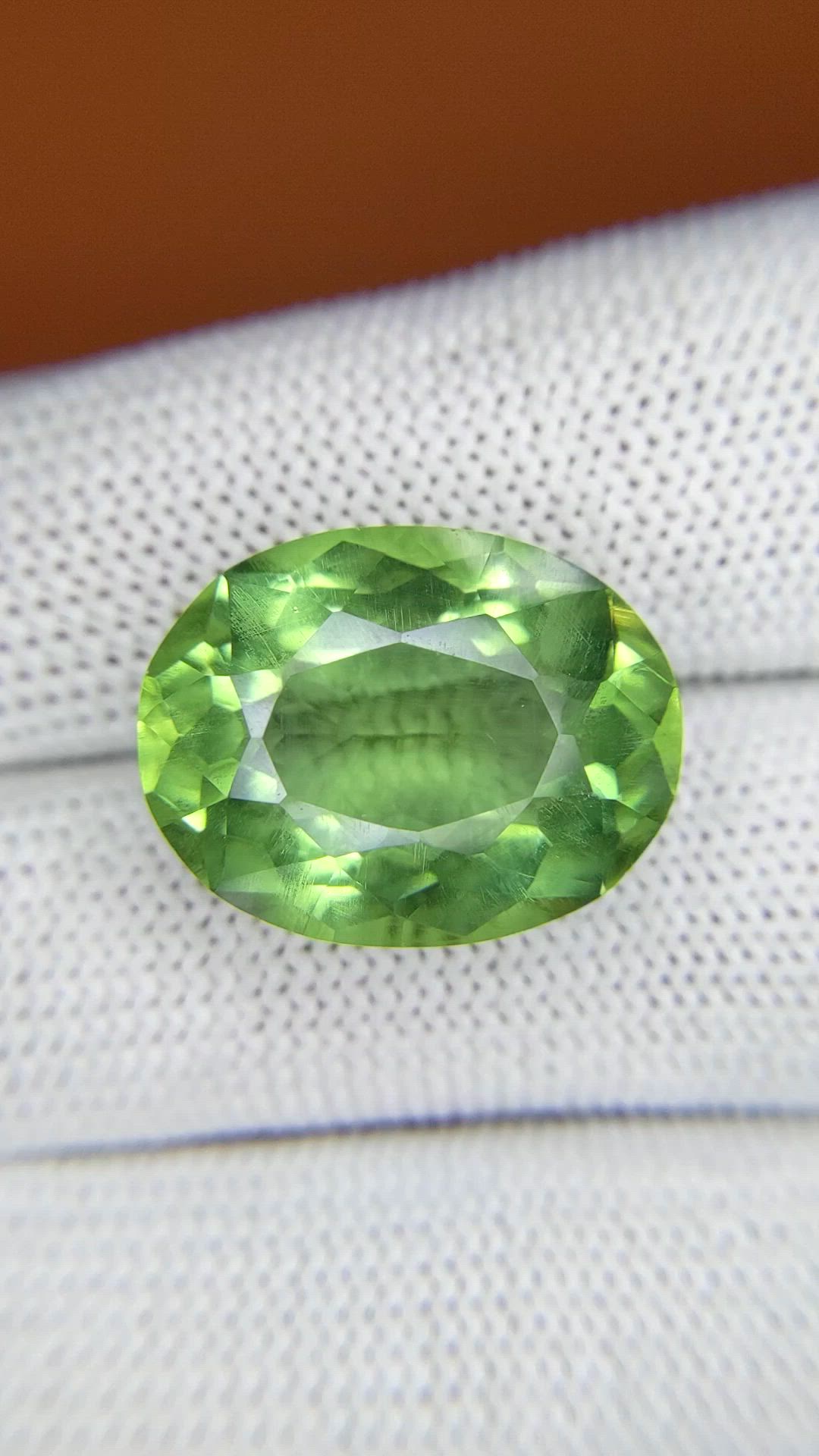 16.91 Ct. Green Prasiolite from Brazil Size Video