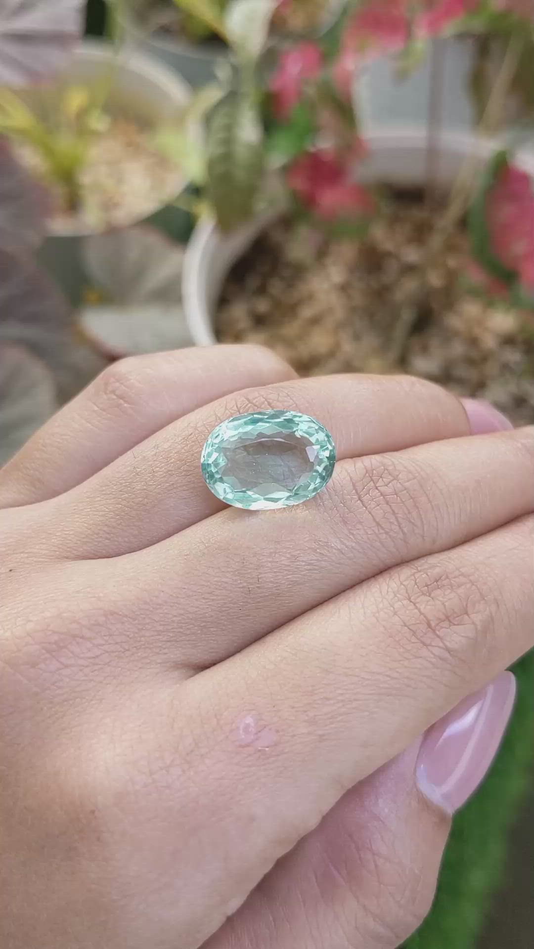 10.26 Ct. Mint Green Prasiolite from Brazil Size Video