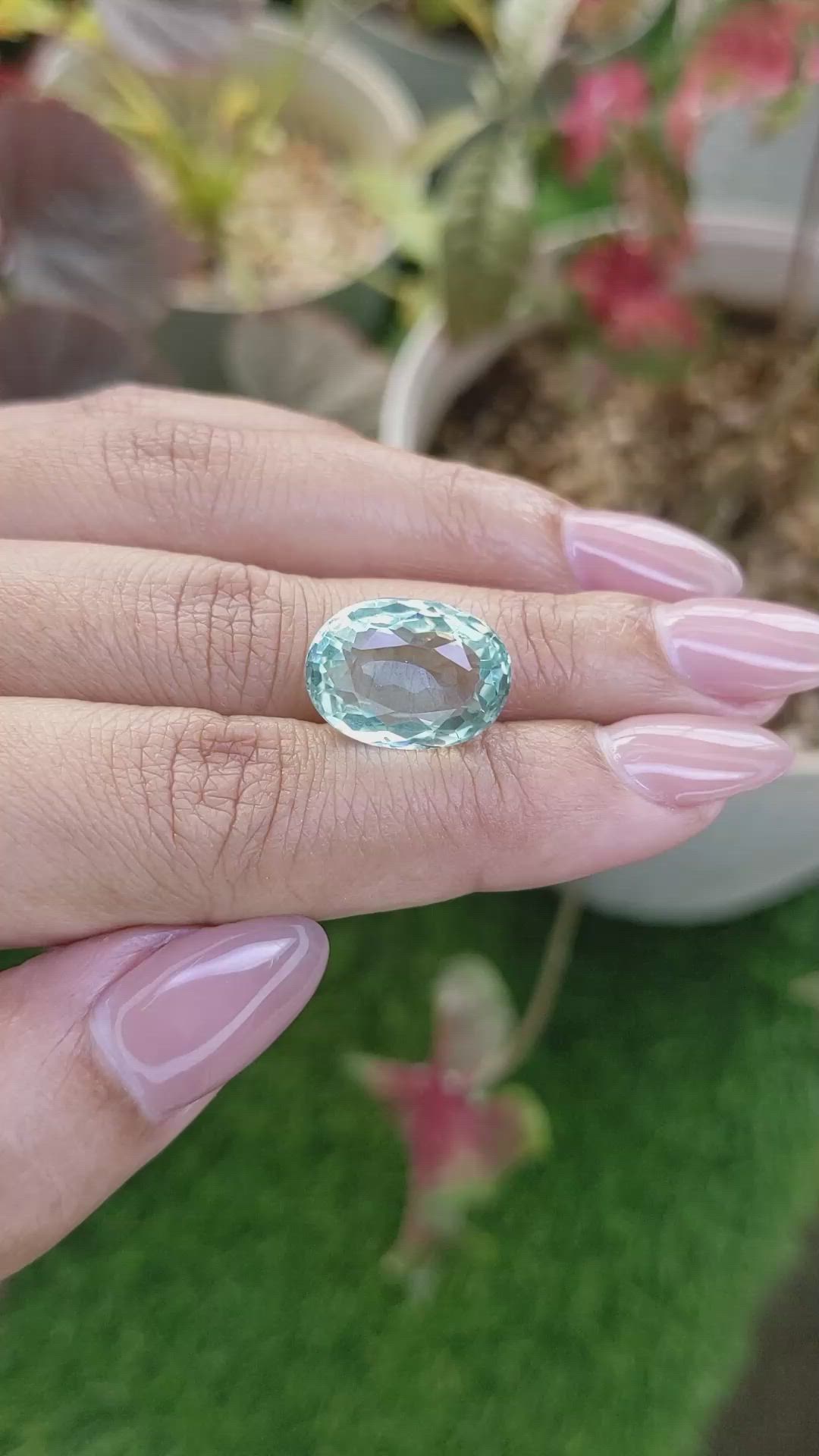 10.26 Ct. Mint Green Prasiolite from Brazil Size Video