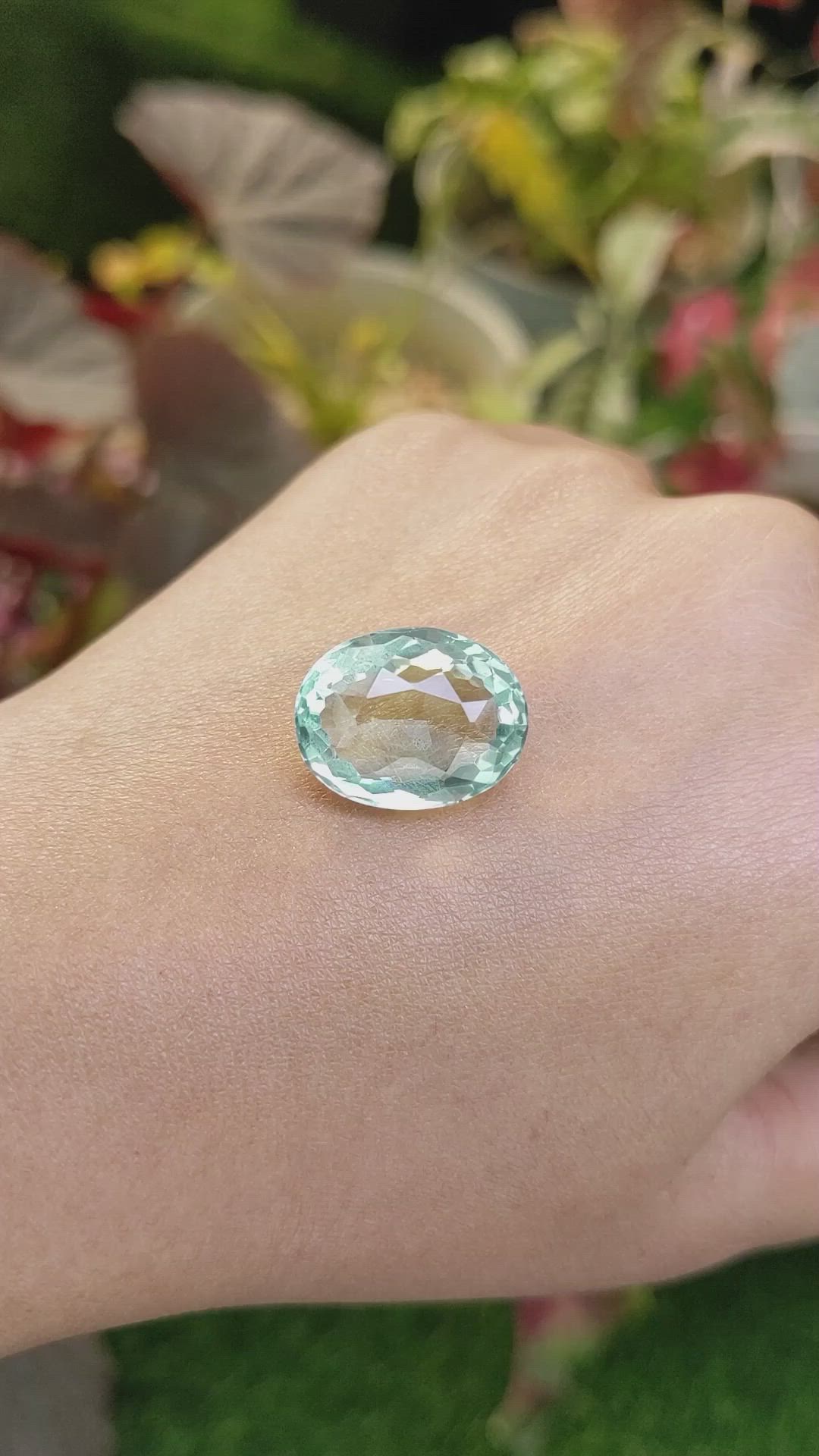 13.93 Ct. Mint Green Prasiolite from Brazil Size Video