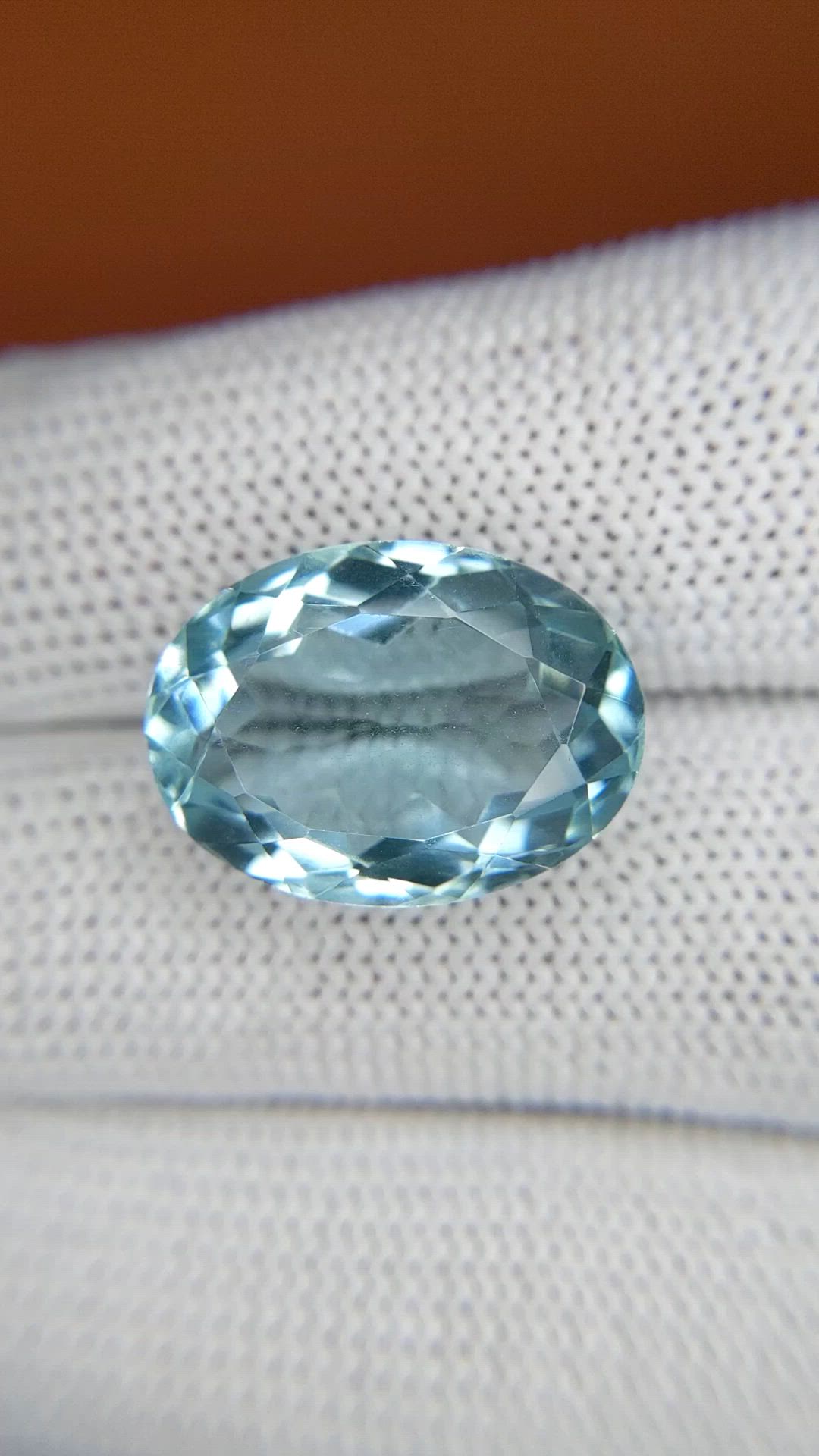 13.59 Ct. Greenish Blue Quartz from Brazil Size Video