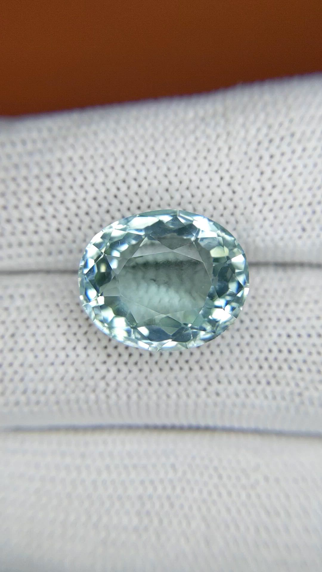 10.85 Ct. Bluish Green Prasiolite from Brazil Size Video