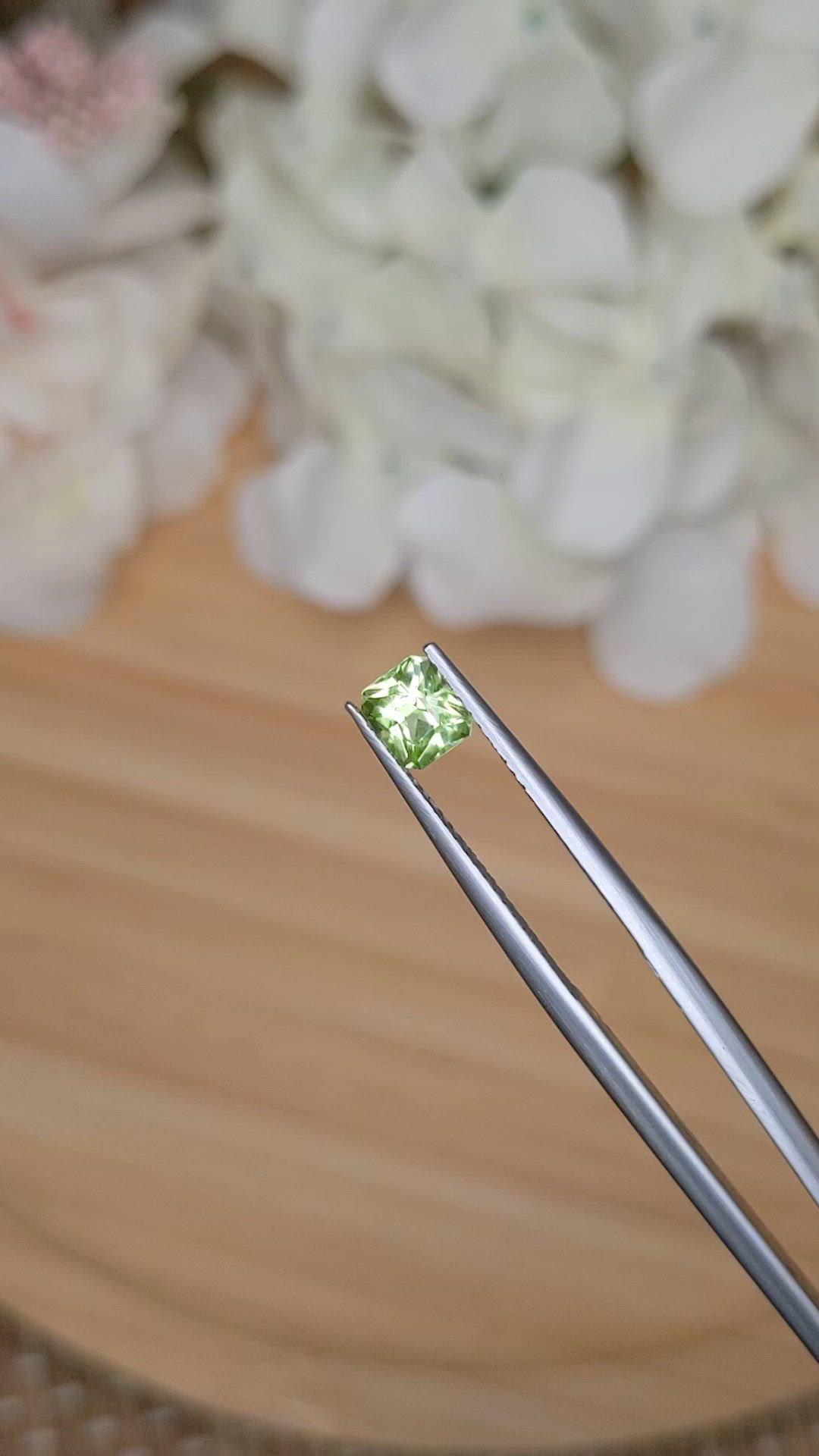 0.62 Ct. Yellowish Green Peridot from Pakistan Size Video