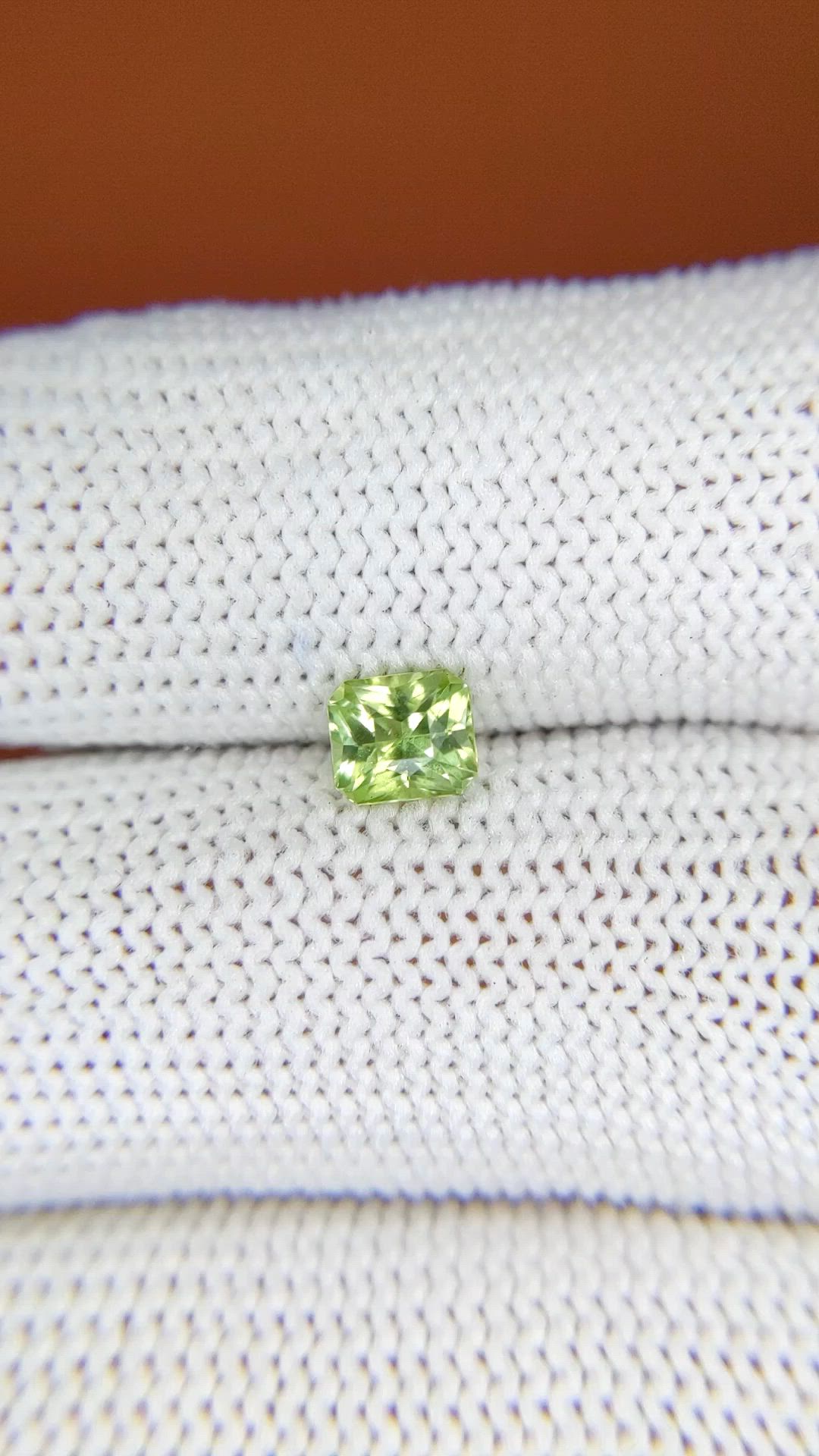 0.62 Ct. Yellowish Green Peridot from Pakistan Size Video