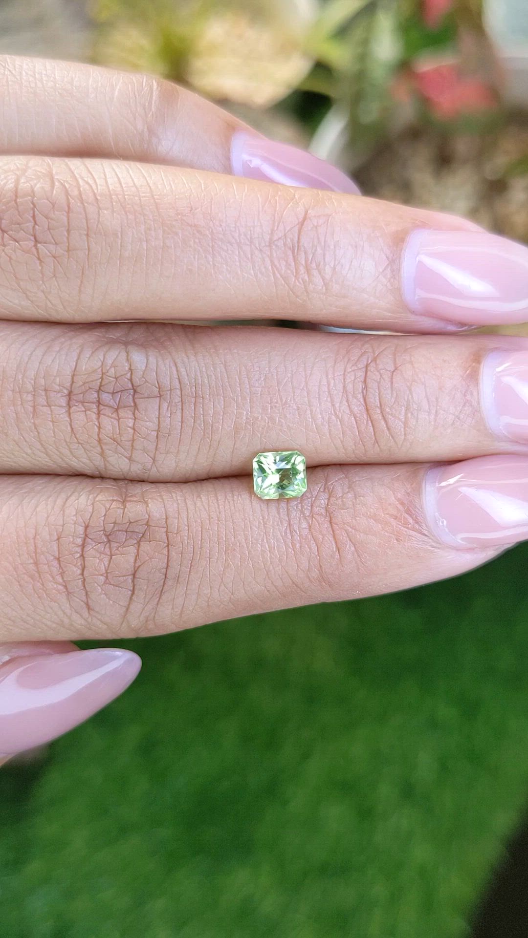 0.62 Ct. Yellowish Green Peridot from Pakistan Size Video