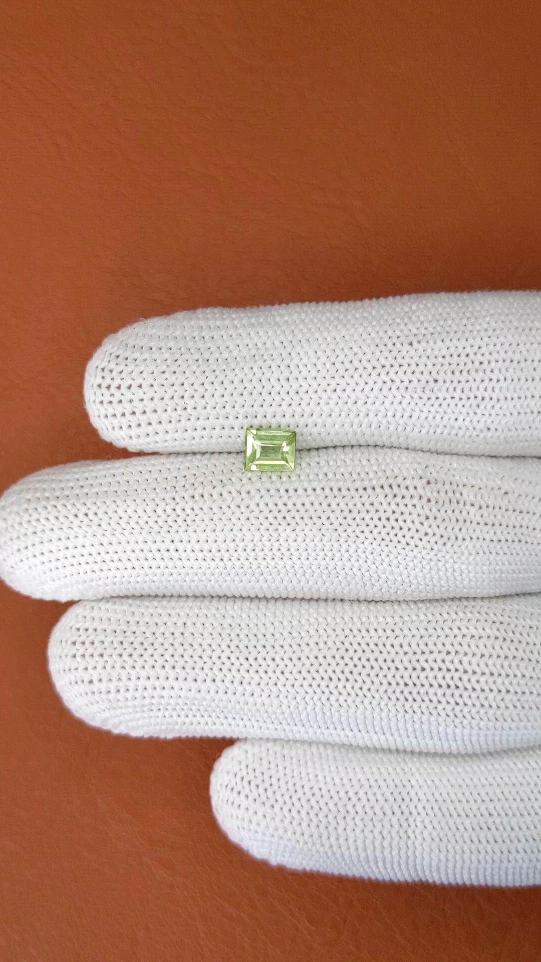 0.56 Ct. Yellowish Green Peridot from Pakistan Size Video